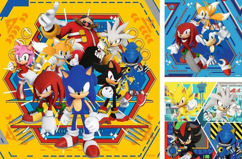 Ravensburger Sonic The Hedgehog 3x 49-Piece Jigsaw Puzzles - Kids Puzzle Set for Ages 5+ 7