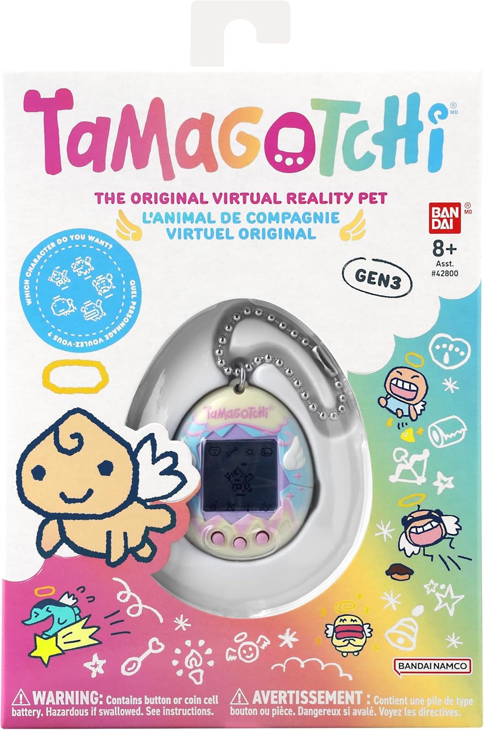 TAMAGOTCHI Original Angel Party Digital Pet - Electronic Virtual Pet Toy for Kids 8+ 7