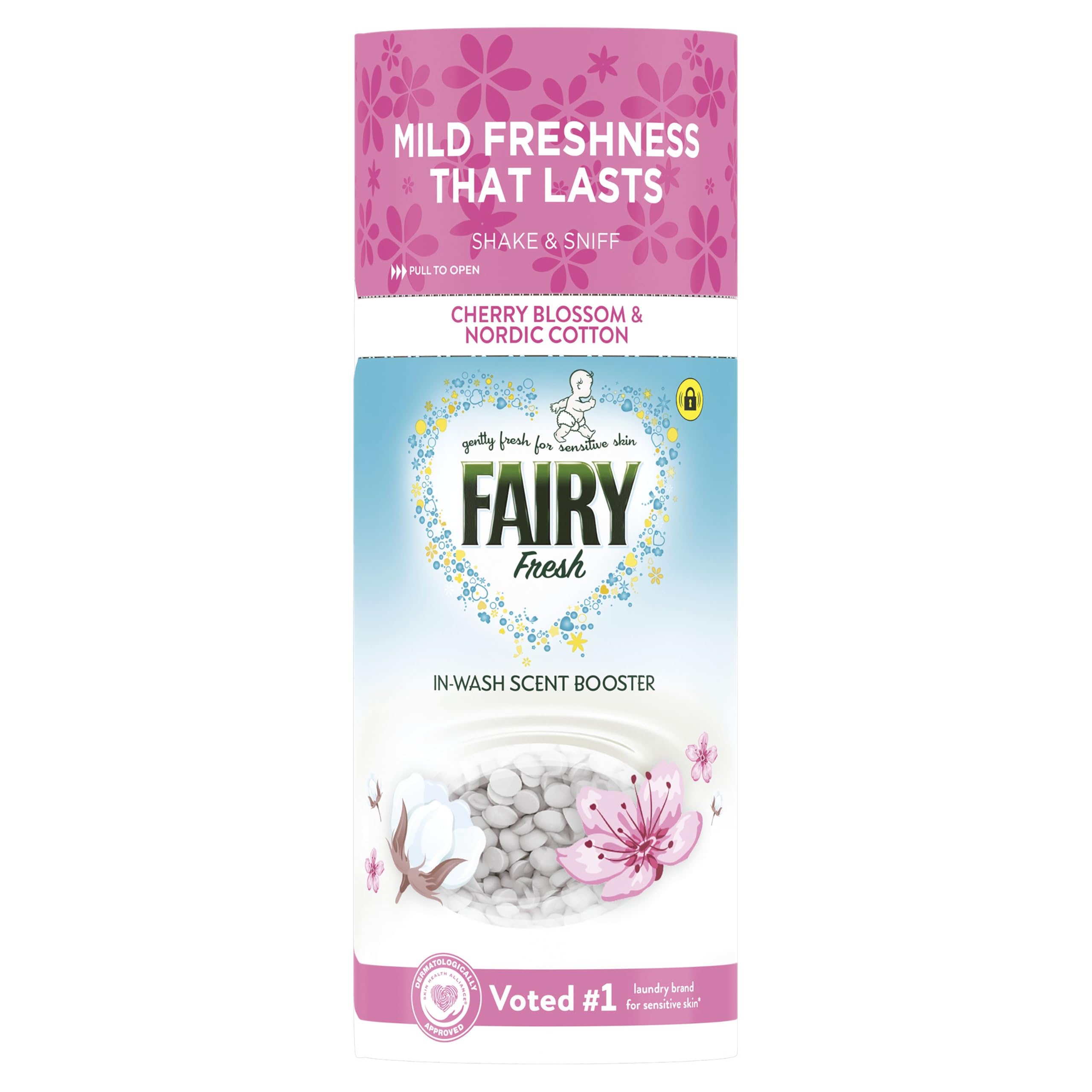 Fairy In-Wash Scent Booster - Cherry Blossom & Nordic Cotton, Mild Freshness | 6 x 155g