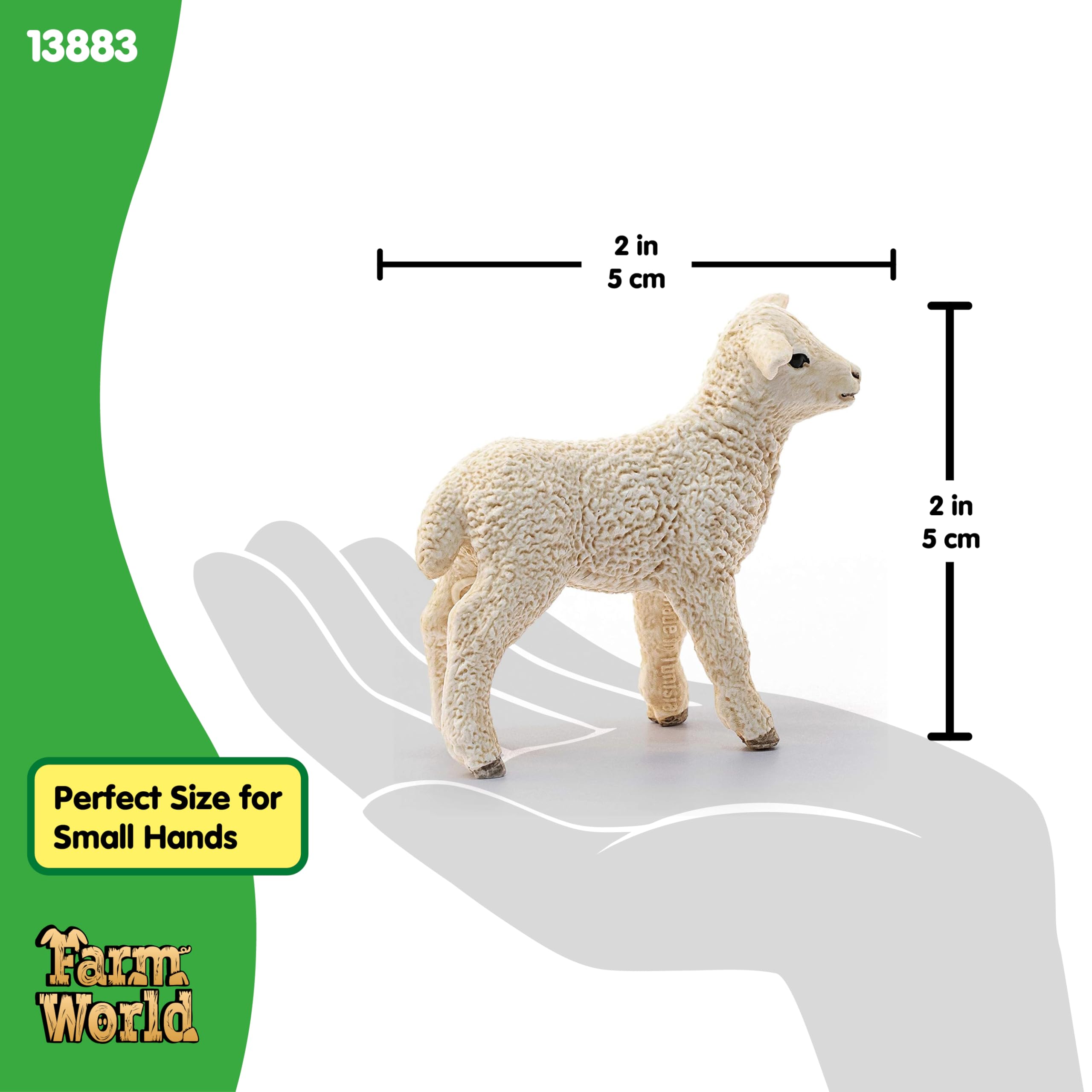 Schleich 13883 Lamb Farm World Figurine - Realistic Animal Toy for Kids 3+ 7