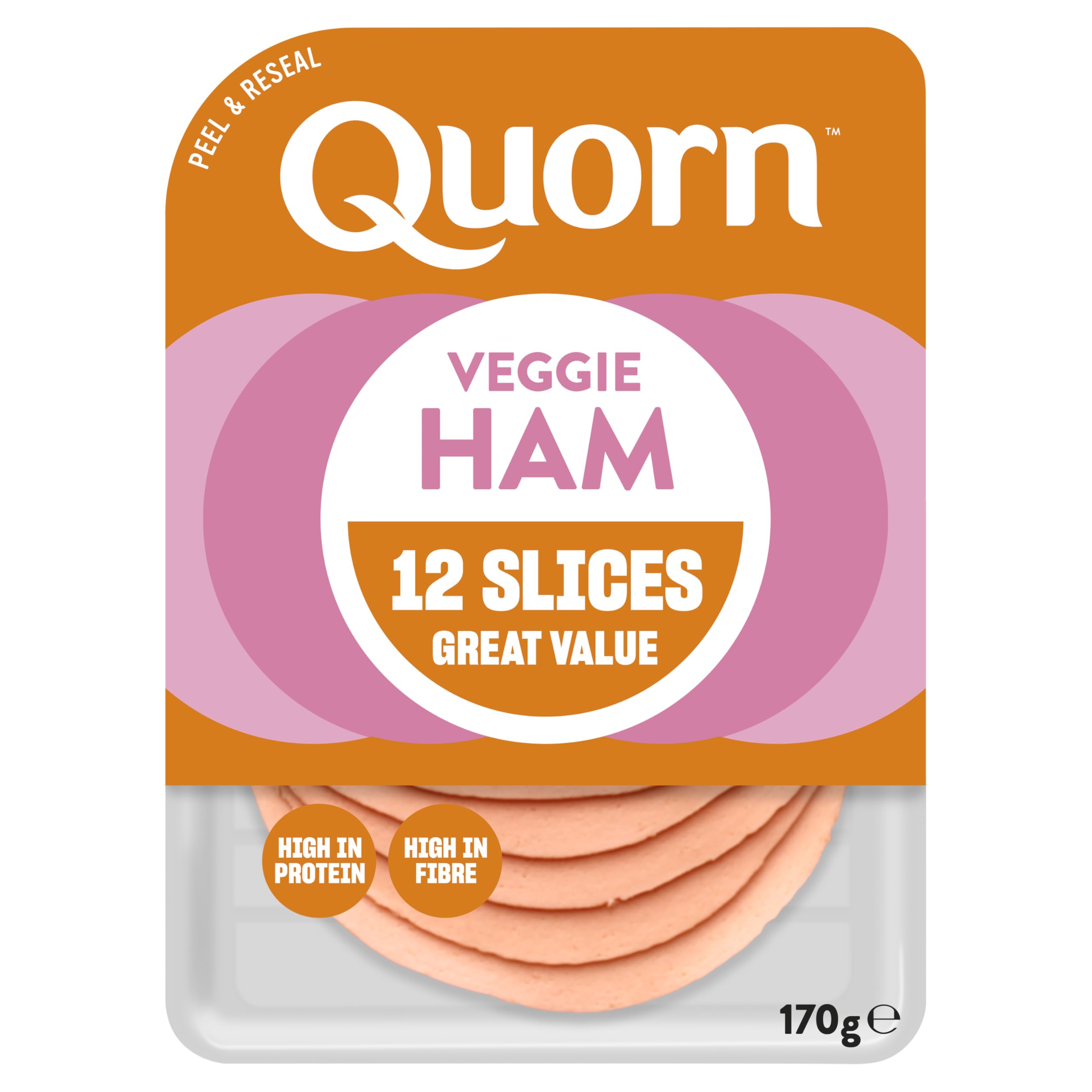 Quorn Ham Free Deli Slices - Meat Free, Low Saturated Fat | 170g Pack