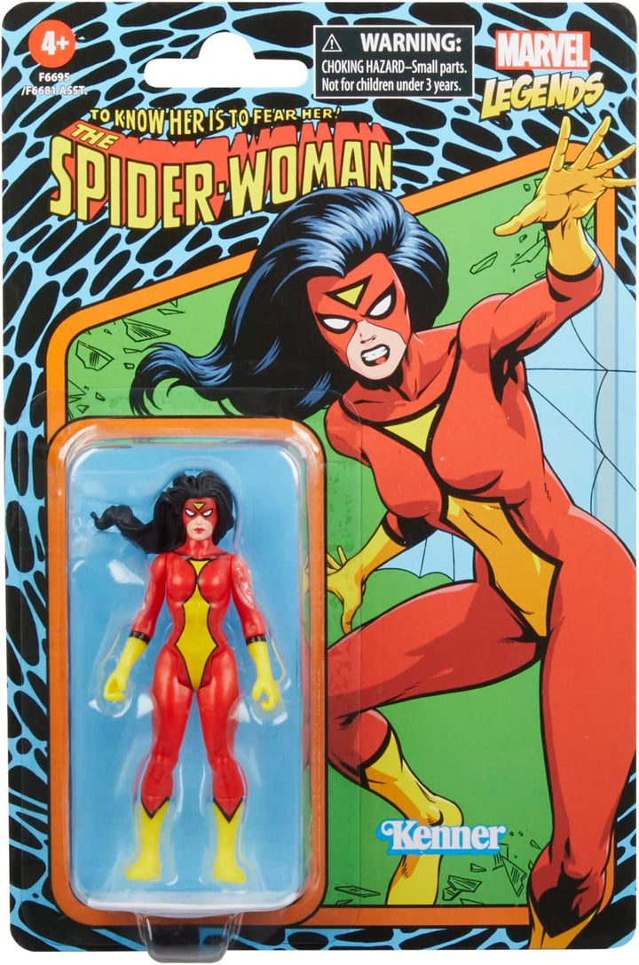 Marvel Legends Series Retro 375 Collection Spider-Woman Action Figure - 3.75-Inch Collectible for Ages 4+