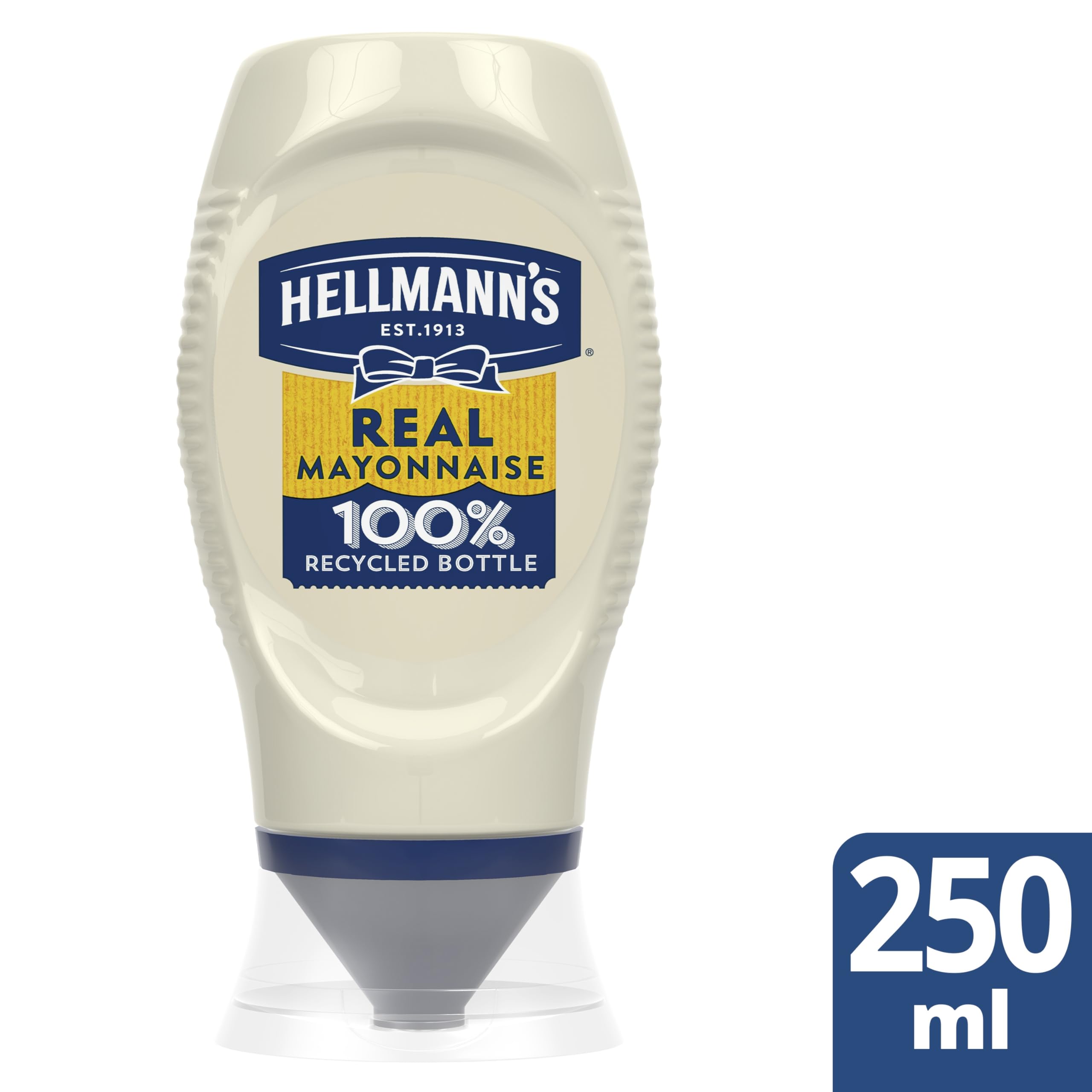 Hellmann's Real Mayonnaise - Creamy Mayonnaise with 100% Free-Range Eggs in Recycled Plastic Squeeze Bottle