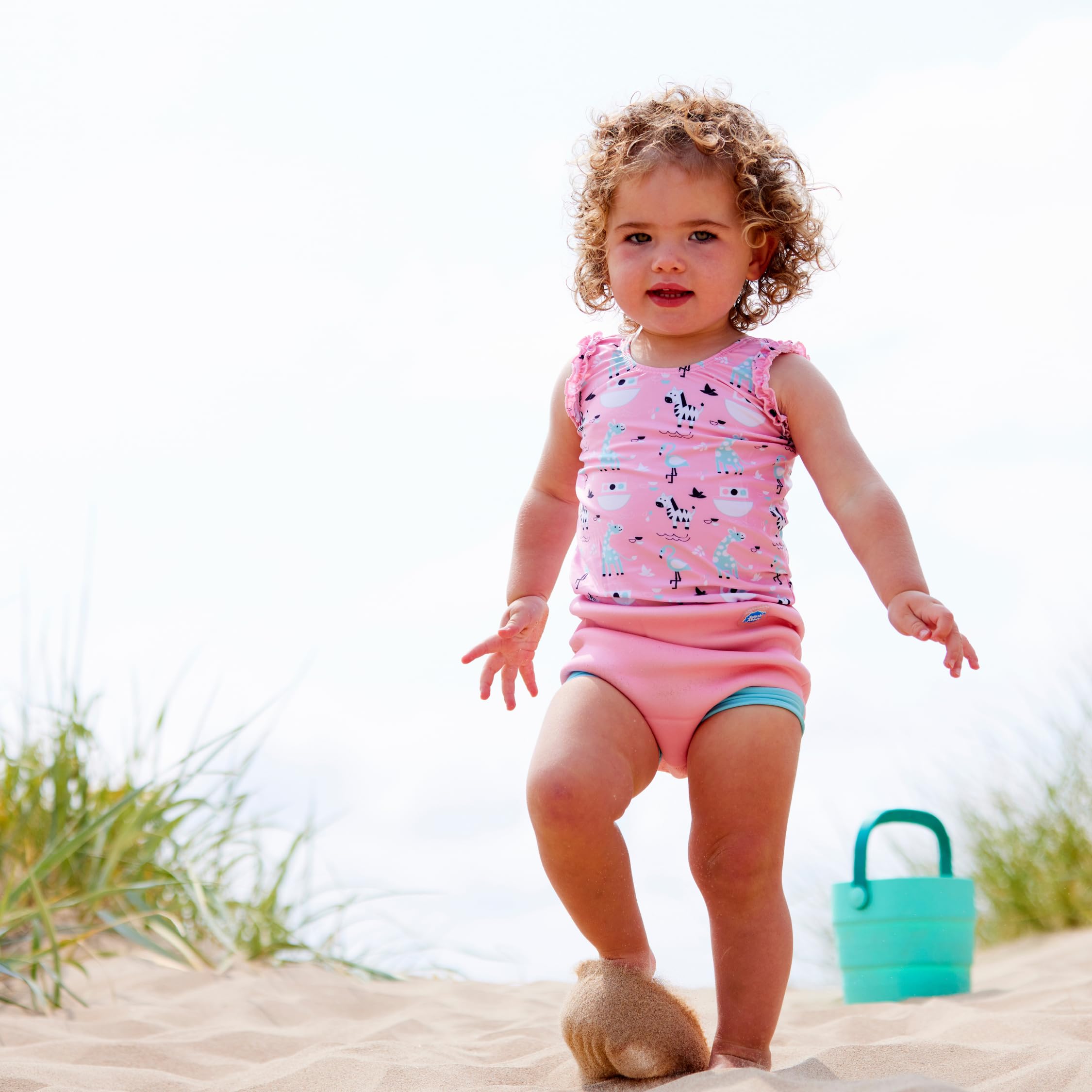 Splash About Happy Nappy Costume - Reusable Swim Nappy, UPF50+, Nina's Ark | 6-14 Months 2