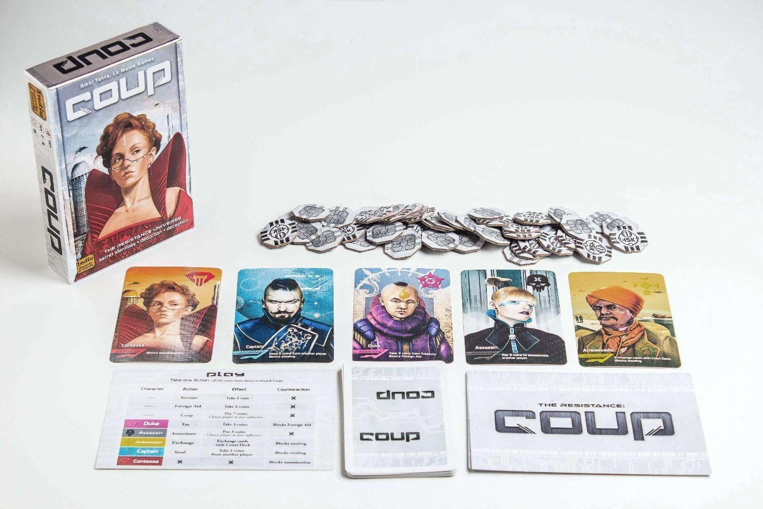 Indie Boards and Cards Coup Card Game
