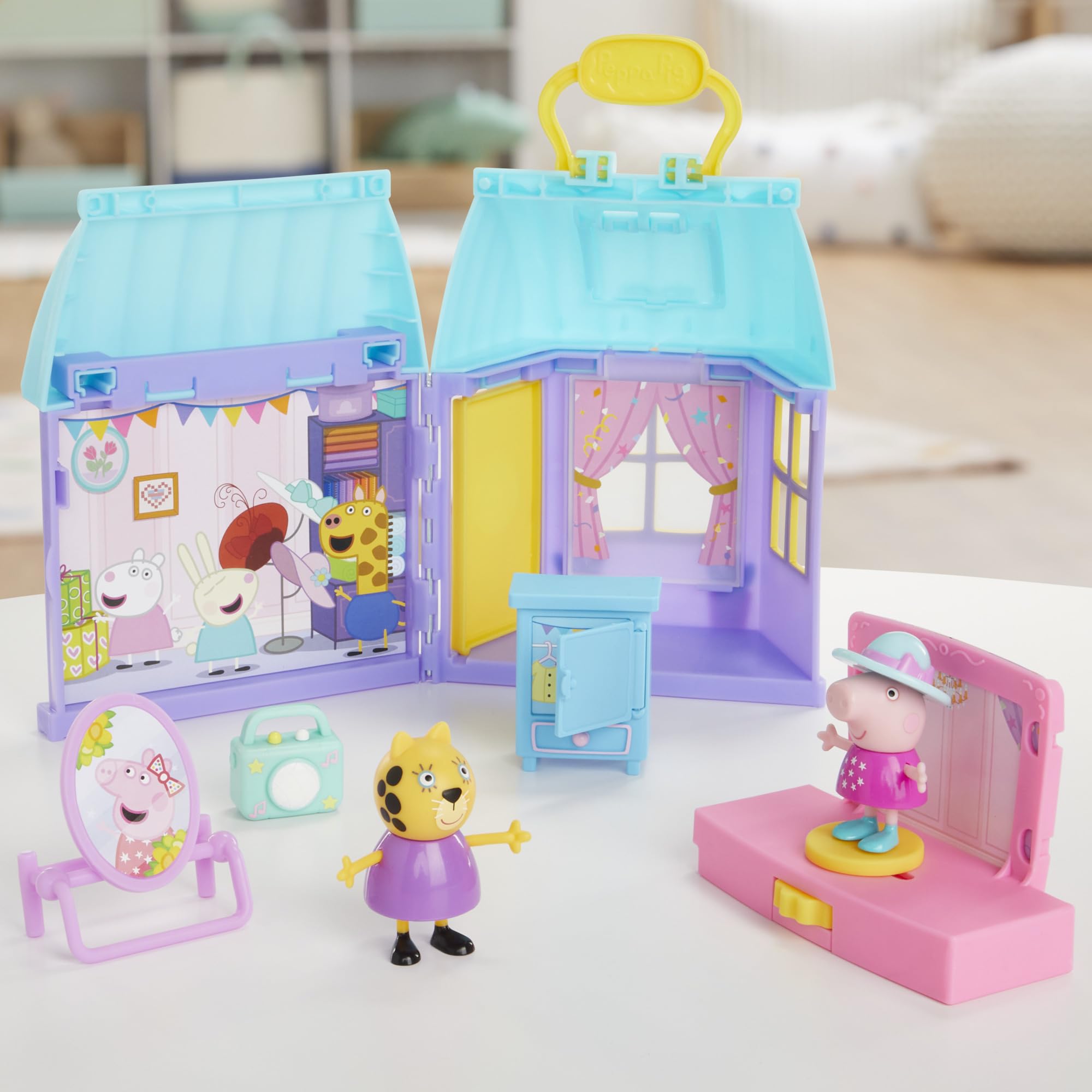 Peppa Pig Peppa's Dance Party Playset - Interactive Twirling Stage & Dress Shop for Ages 3+ 6