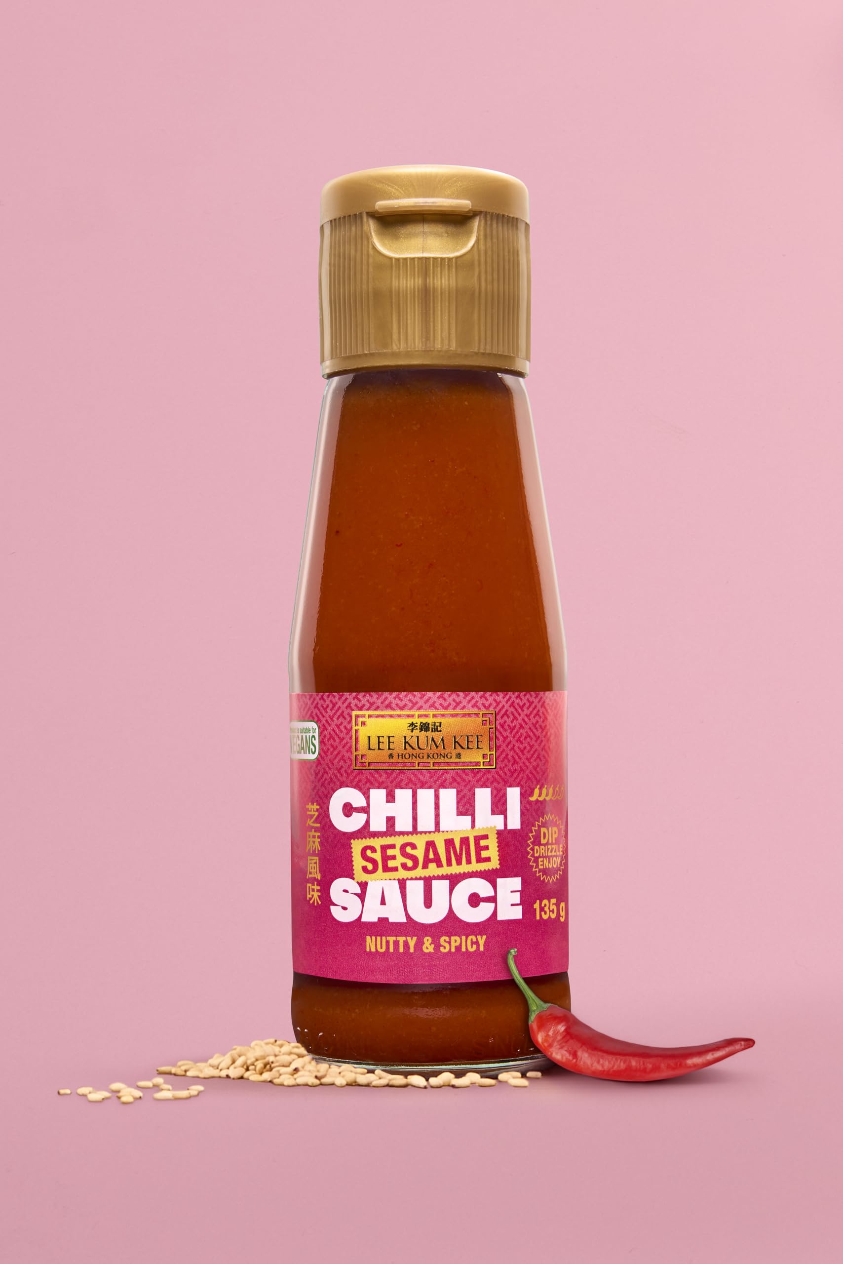 Lee Kum Kee Chilli Sauce Set – 3-Pack (Yuzu 140g, Sesame 135g, Makrut Lime Leaf 135g) 4