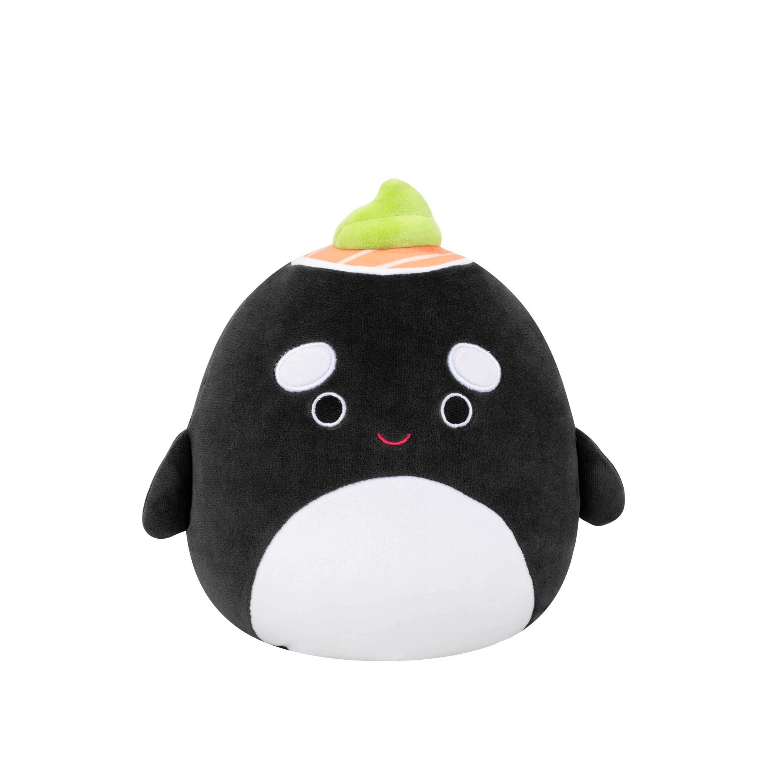 Squishmallows Kai the Black Sushi Orca Whale - 7.5-Inch Plush Toy for Kids 3 Years and Up