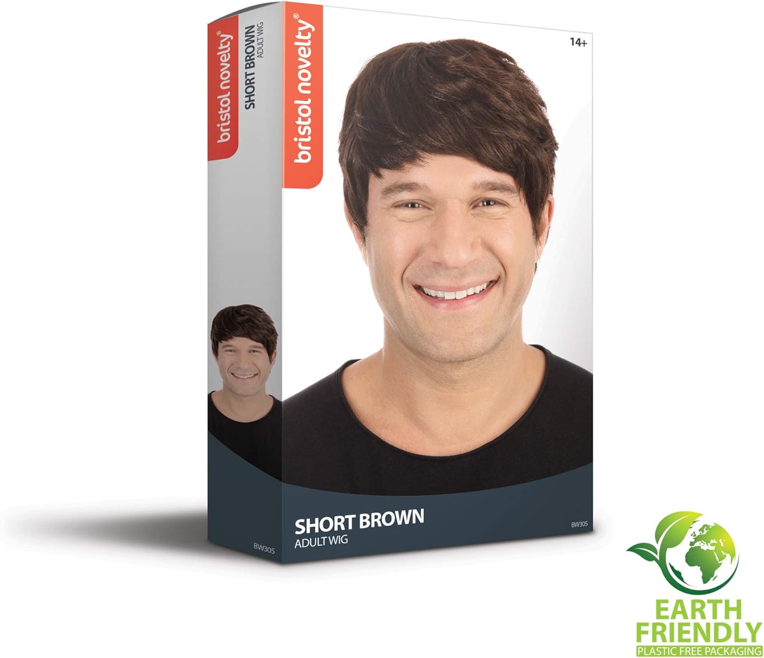Bristol Novelty Short Brown Male Wig BW305 - One Size