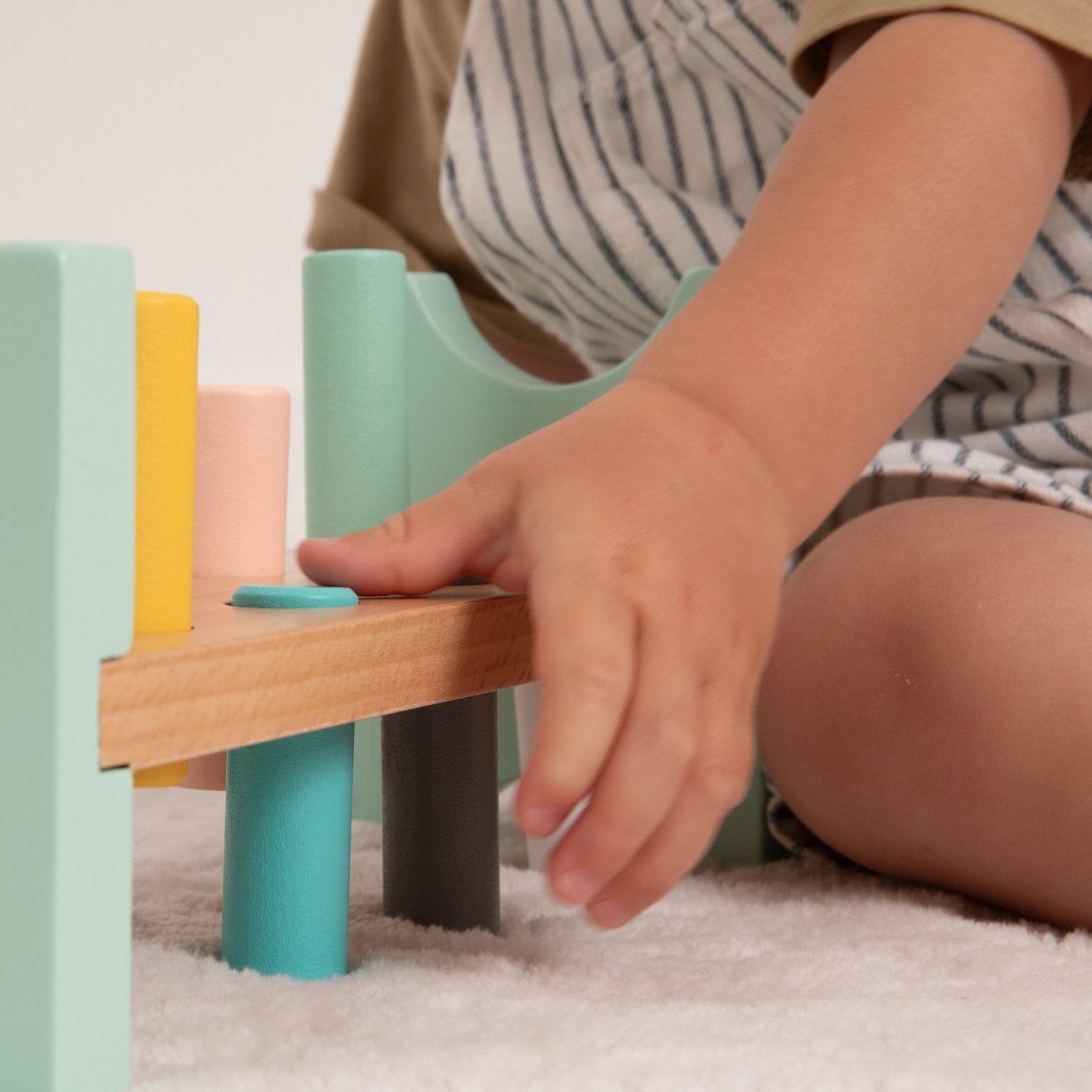 Owl & Fox Wooden Hammer Bench - Educational Pounding Toy for Toddlers 12 Months+ 5