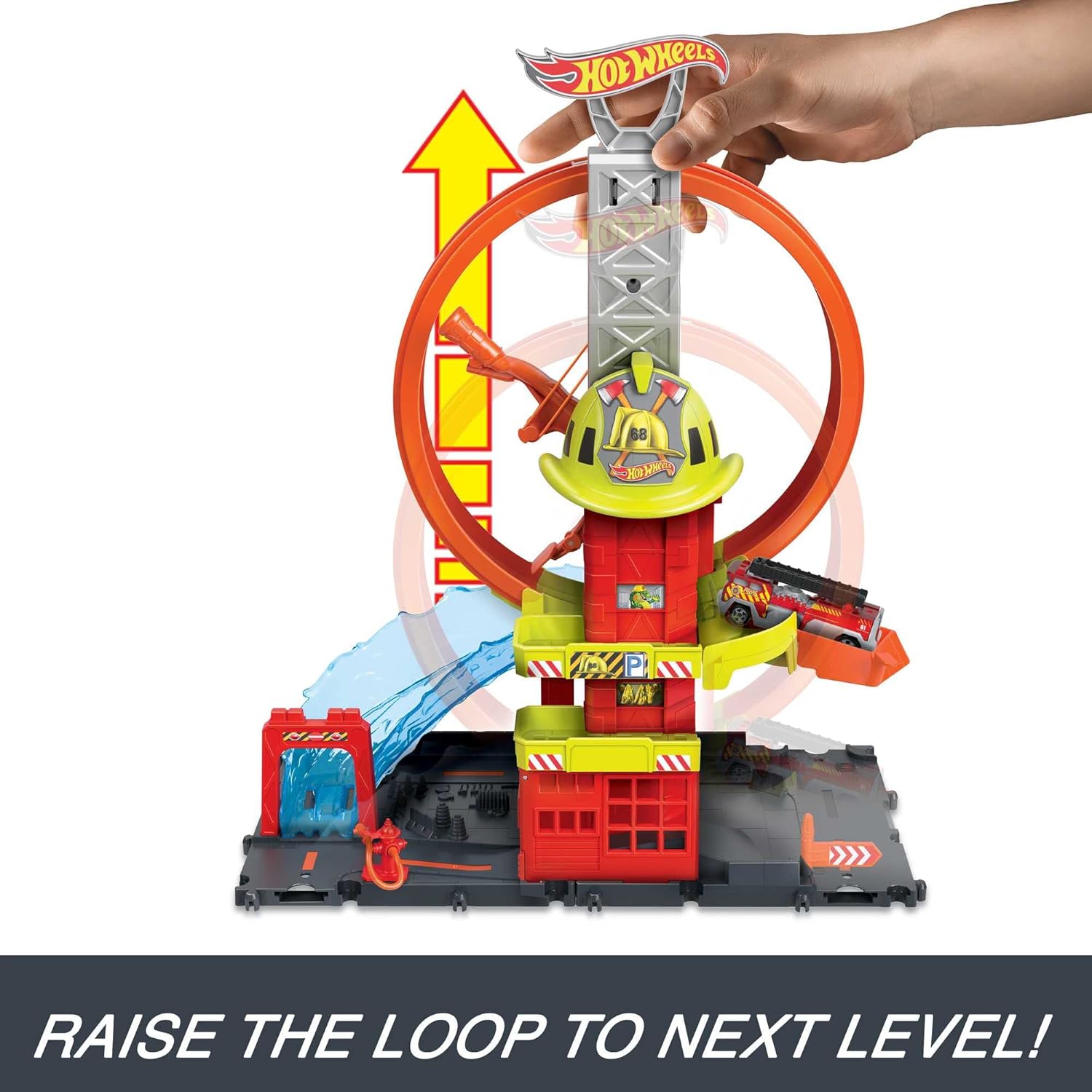 Hot Wheels City Super Loop Fire Station Playset - Stunt & Race Action for Kids 4+ 7