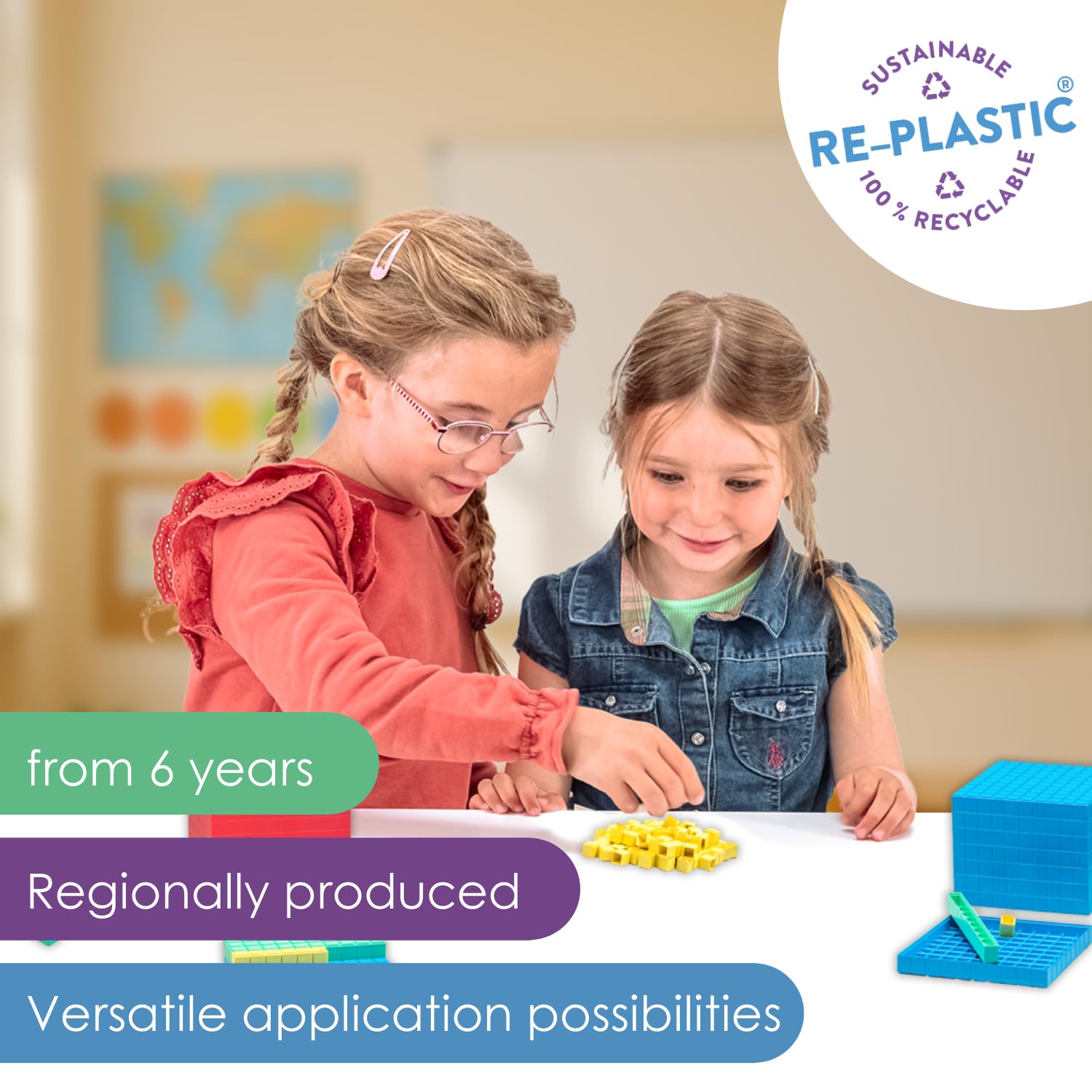 WISSNER Base Ten Set - Educational Math Learning Toy for Kids 3+ 9