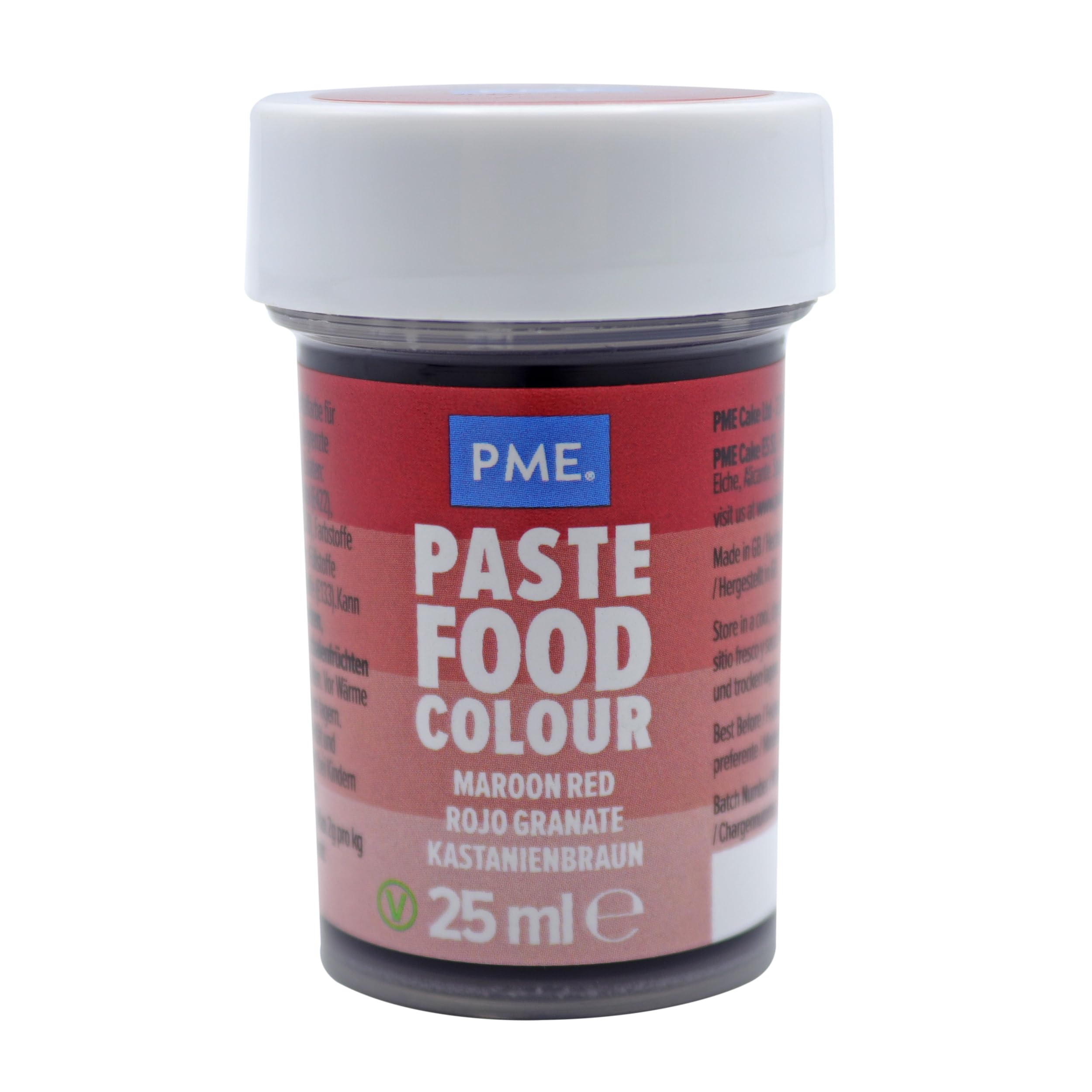 PME Paste Food Colour - Maroon Red 25g