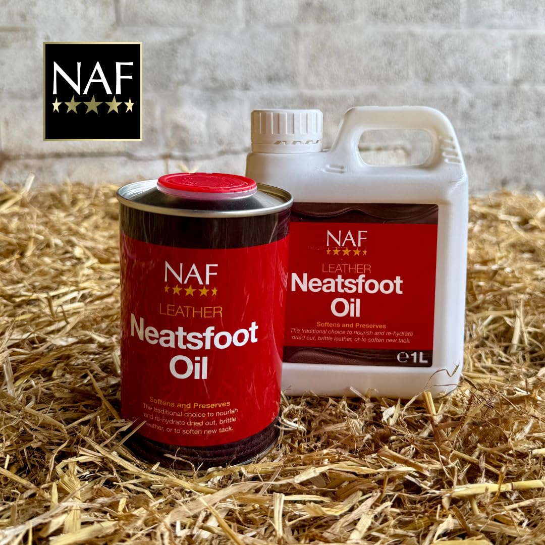 NAF Leather Neatsfoot Oil - Traditional Conditioning for Tack & Saddlery | 1L 3