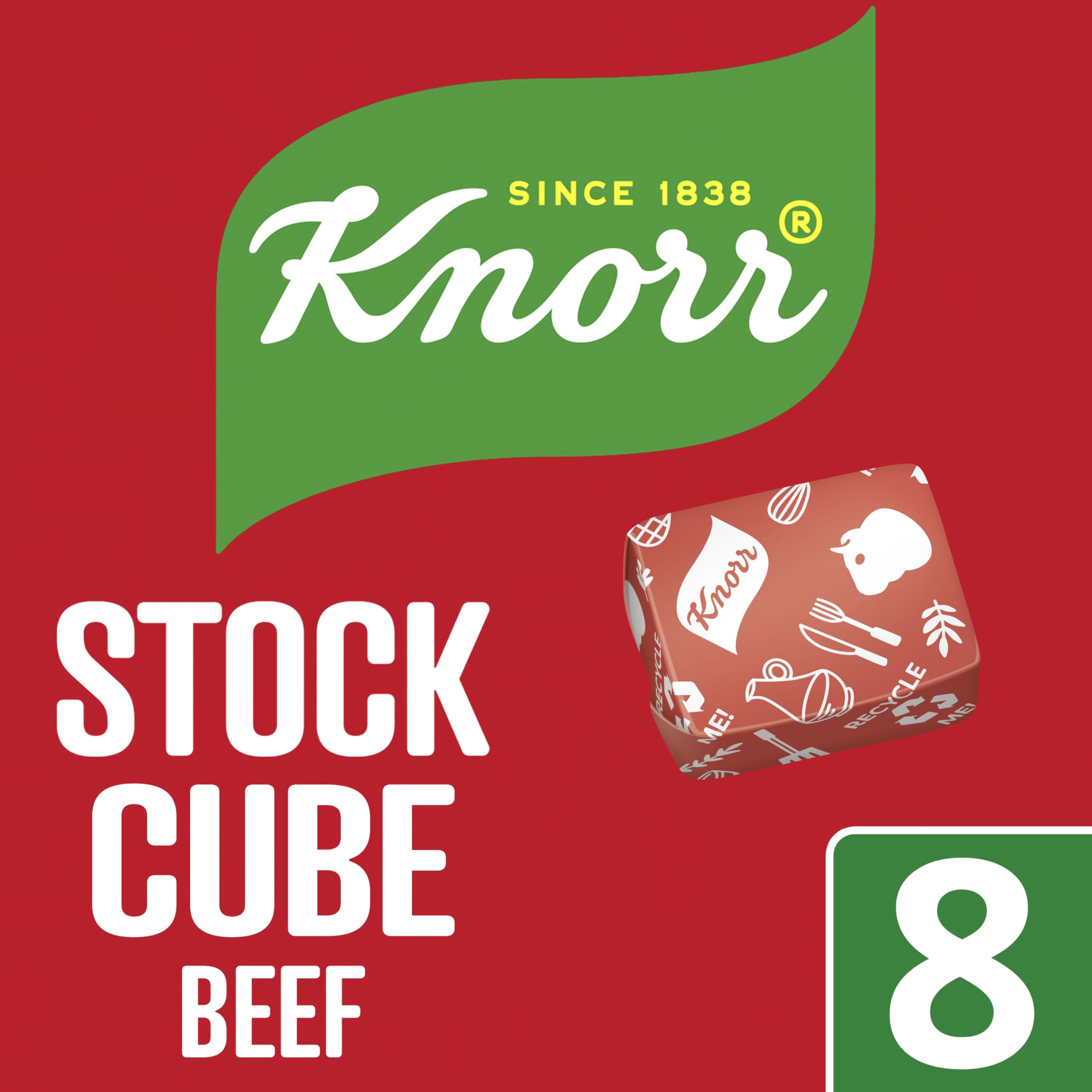Knorr Beef Stock Cubes Gluten-Free 8 x 10g