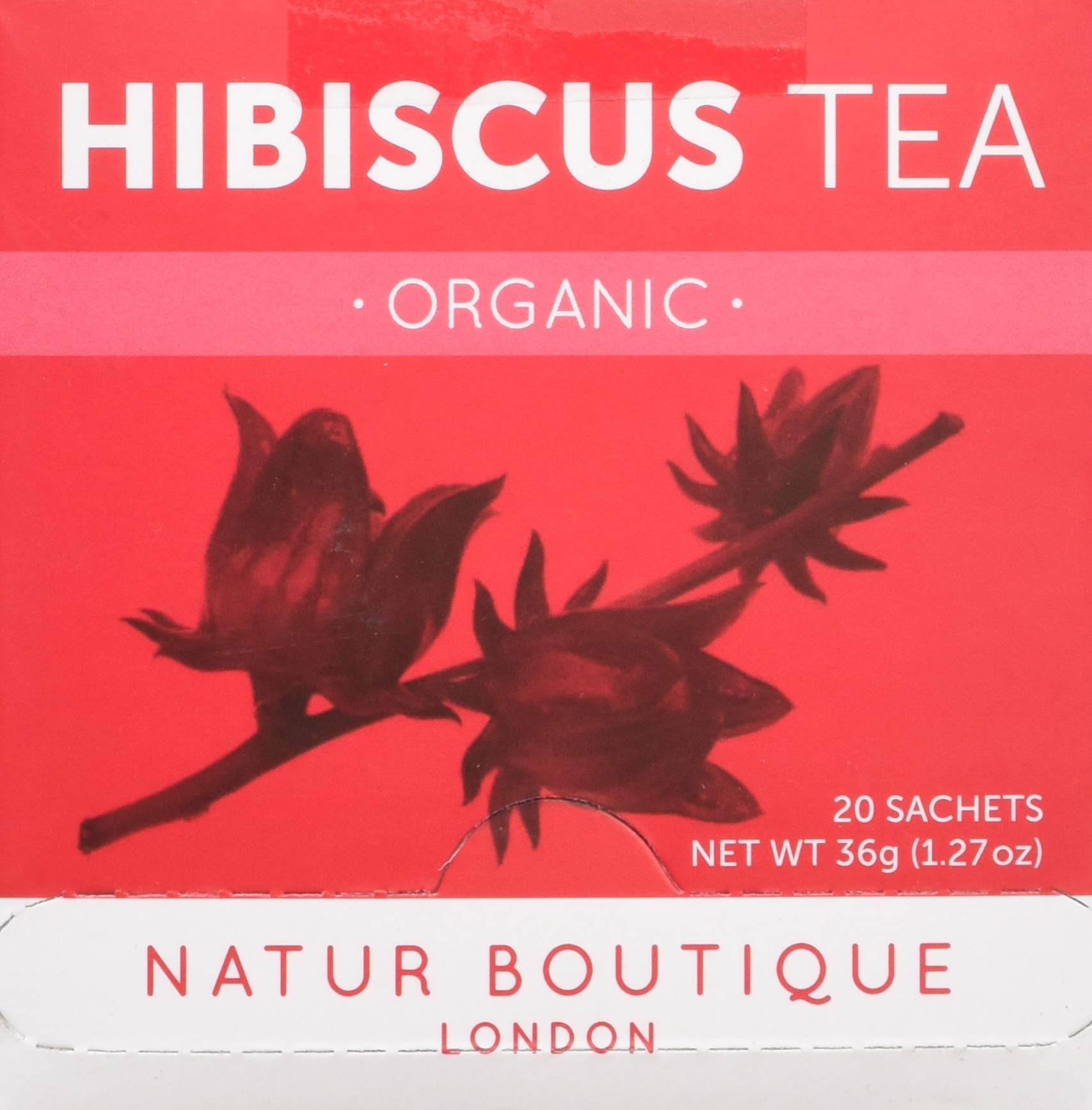 Natur Boutique Organic Hibiscus Tea - 20 Sachets, 30 g