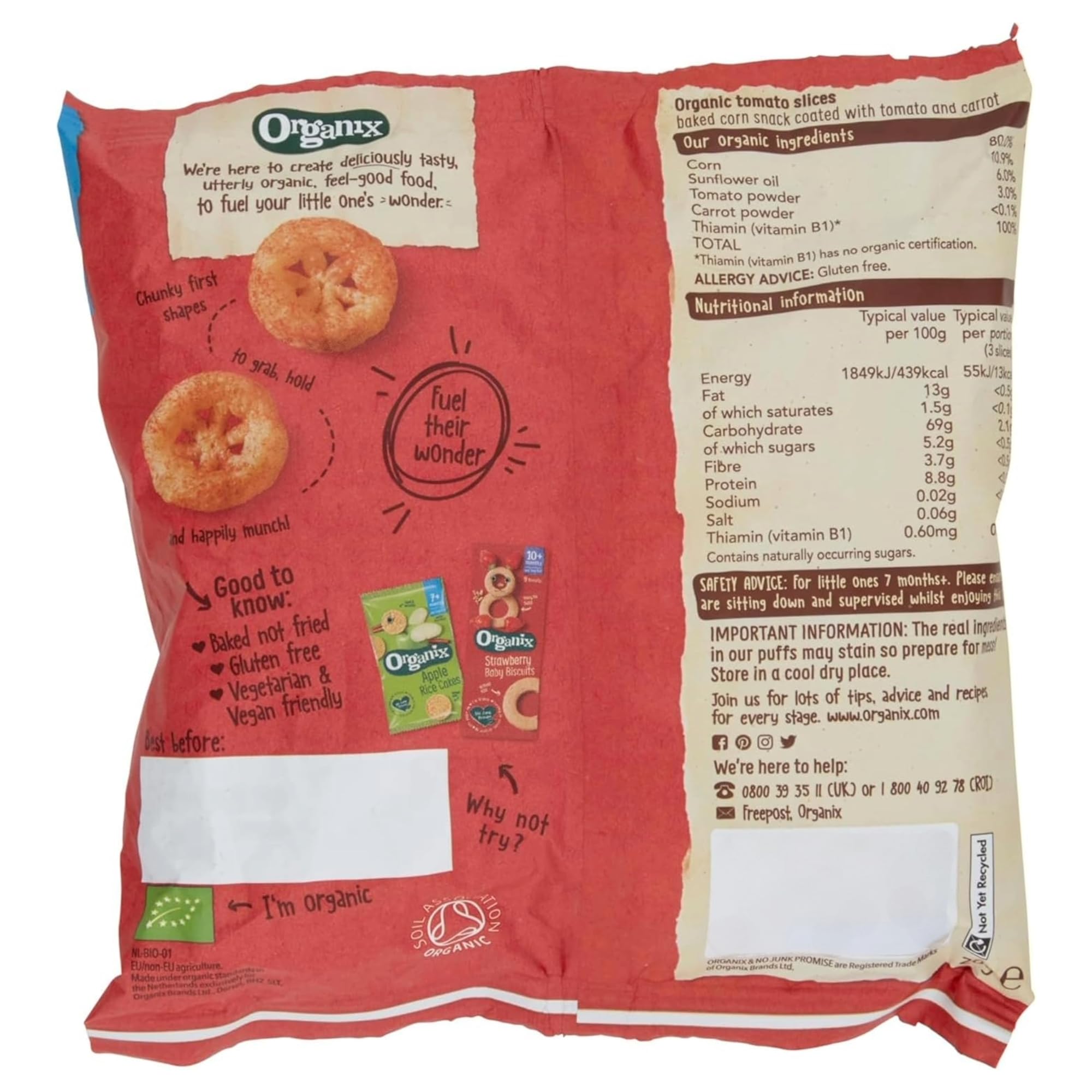 Organix Melty Tomato Slices - Organic Baby Finger Food Snack for 7+ Months, 20g 4