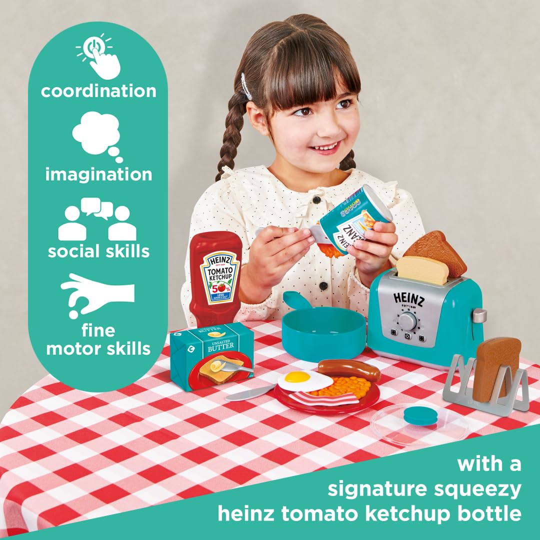 Casdon Heinz All-Day Breakfast Cook Set - 20-Piece Pretend Play Kitchen Set for Ages 2+ 7