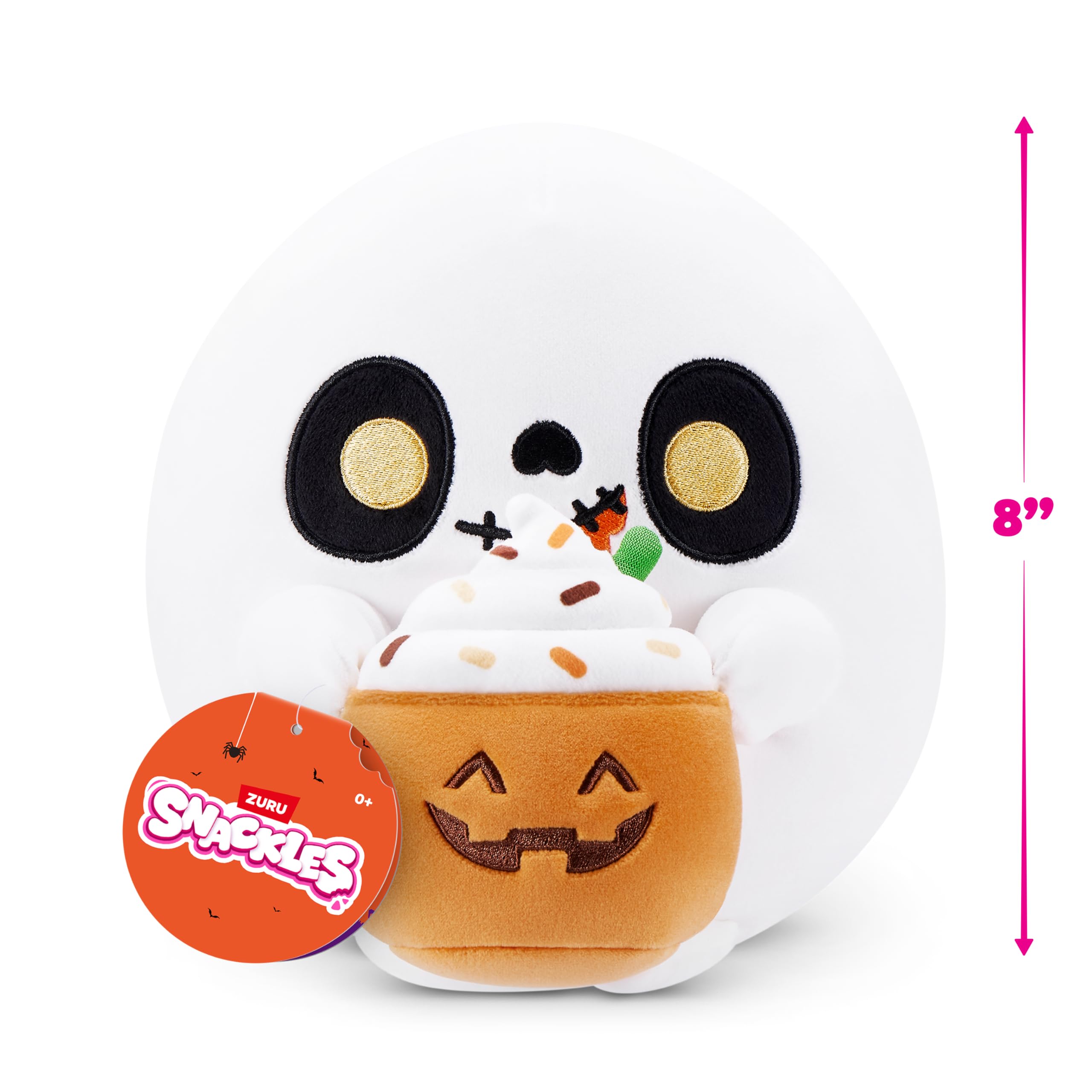 Snackles 8-inch Halloween Series 1 Plush - Raven by ZURU, Soft Stuffed Doll with Candy 4