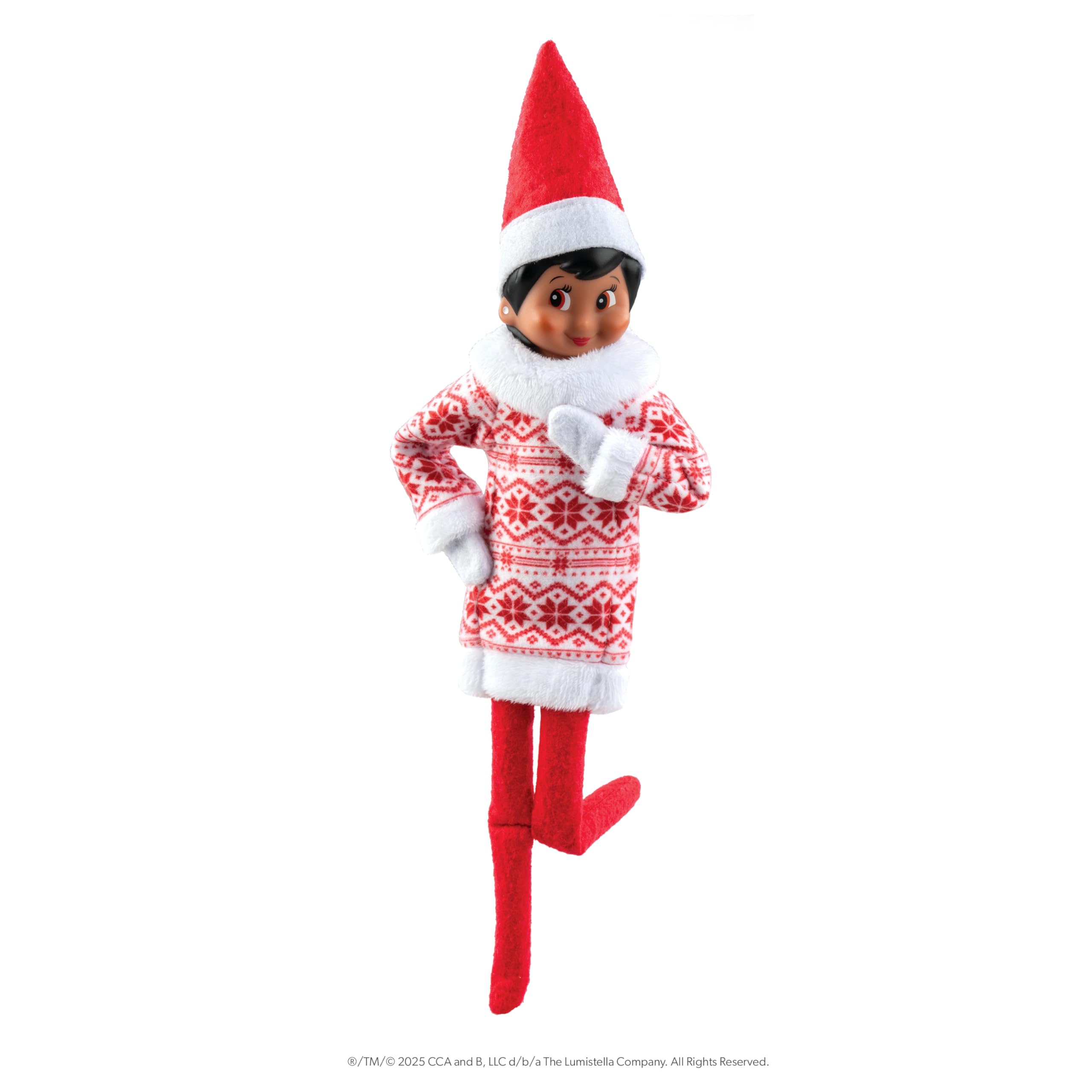 The Elf on the Shelf Claus Couture Sweater Dress - Festive Fair Isle Design for Scout Elves 4