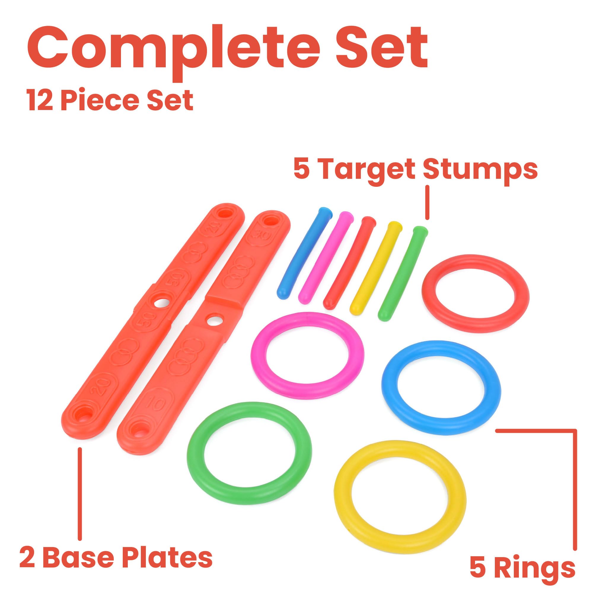 Toyrific Quoits Set - Classic Ring Toss Game for Kids 3+ Years 9