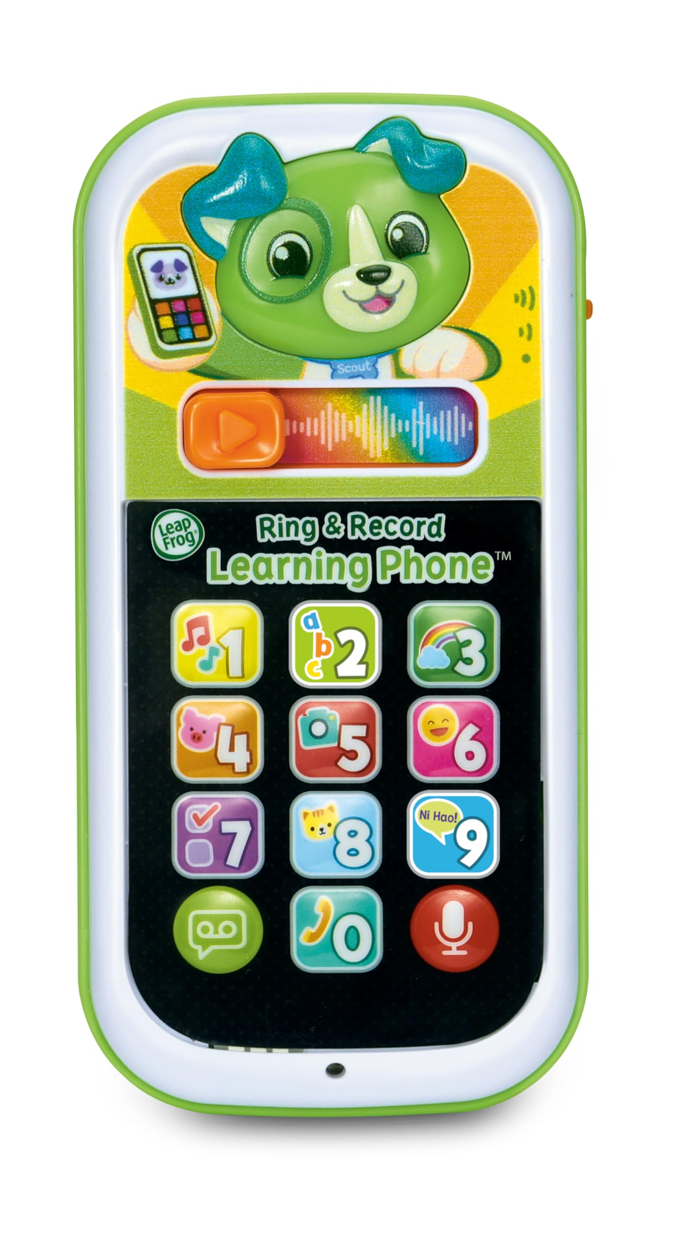 LeapFrog Scout's Ring & Record Learning Phone - Interactive Educational Toy for Toddlers 6m+