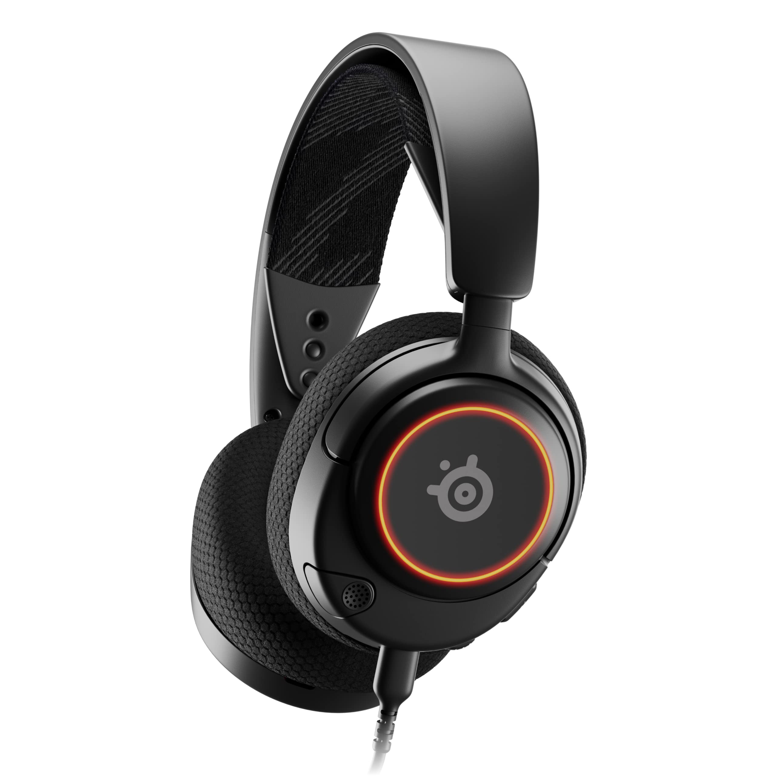 SteelSeries Arctis Nova 3 - USB-C Gaming Headset for PC, PS4, PS5 & Switch - RGB Lights - Hi-Fi Drivers - 360° Spatial Audio - AirWeave Memory Foam Earcups - Super Lightweight - ClearCast Gen 2 Mic 1