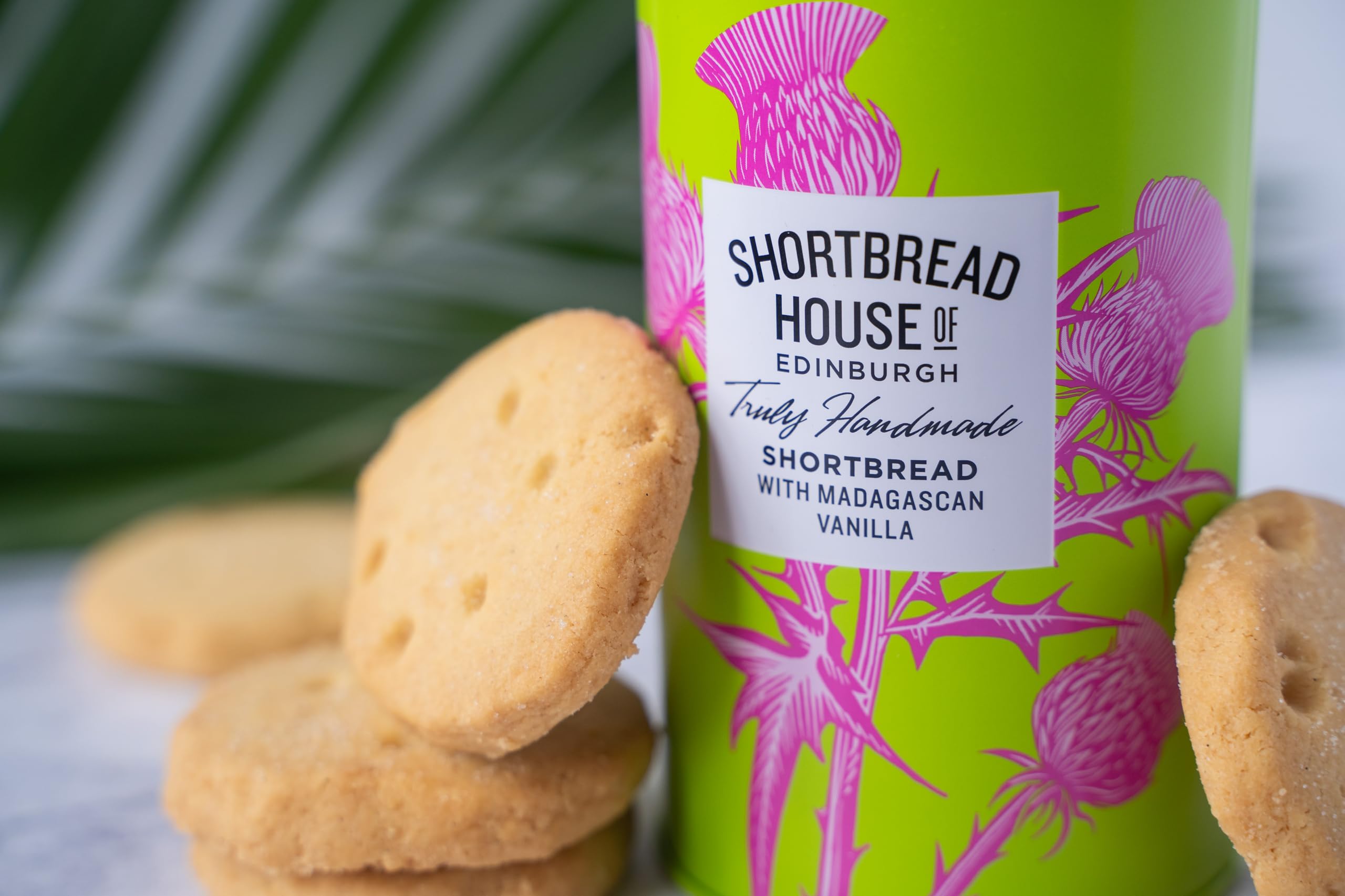 Shortbread House of Edinburgh - Truly Handmade All Butter Shortbread Biscuits with Madagascan Vanilla (140g Tin)