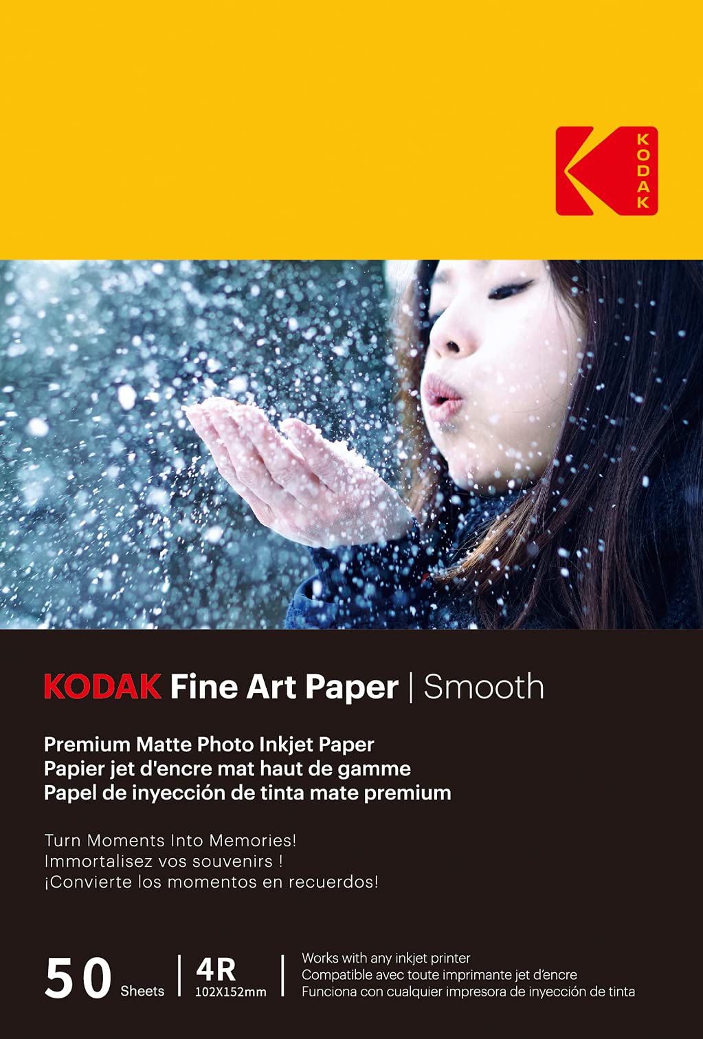 KODAK Fine Art Matte Photo Paper - 50 Sheets A6 | 180 g/m² | Inkjet Compatible 1