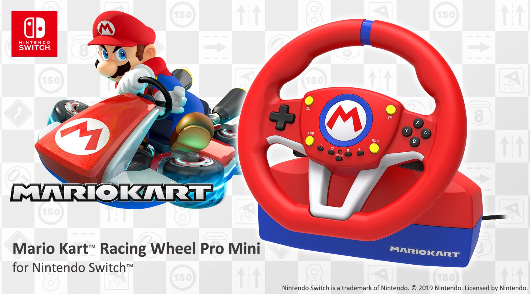 Mario Kart Racing Wheel Pro Mini for Nintendo Switch - HORI 11