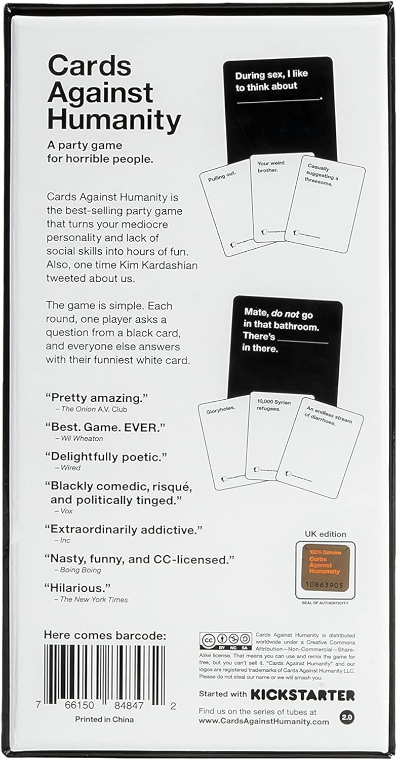 Cards Against Humanity UK Edition Card Game 3