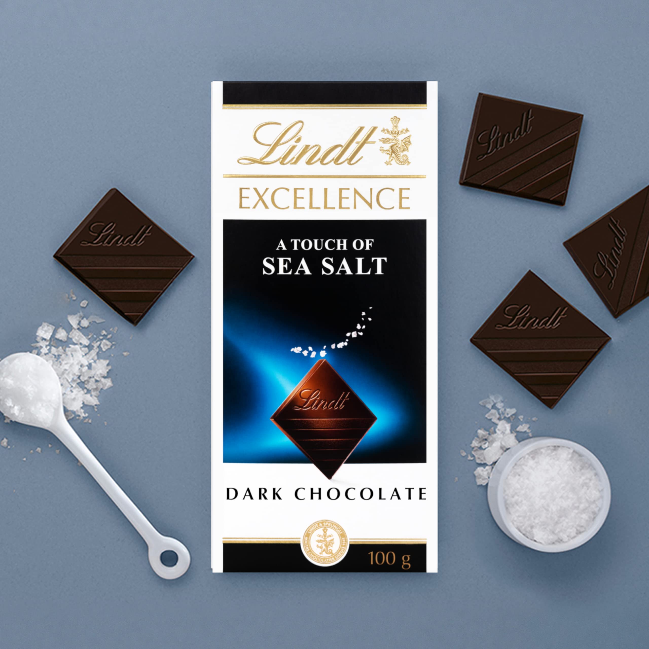 Lindt Excellence Dark Sea Salt Chocolate Bar, 100g 6