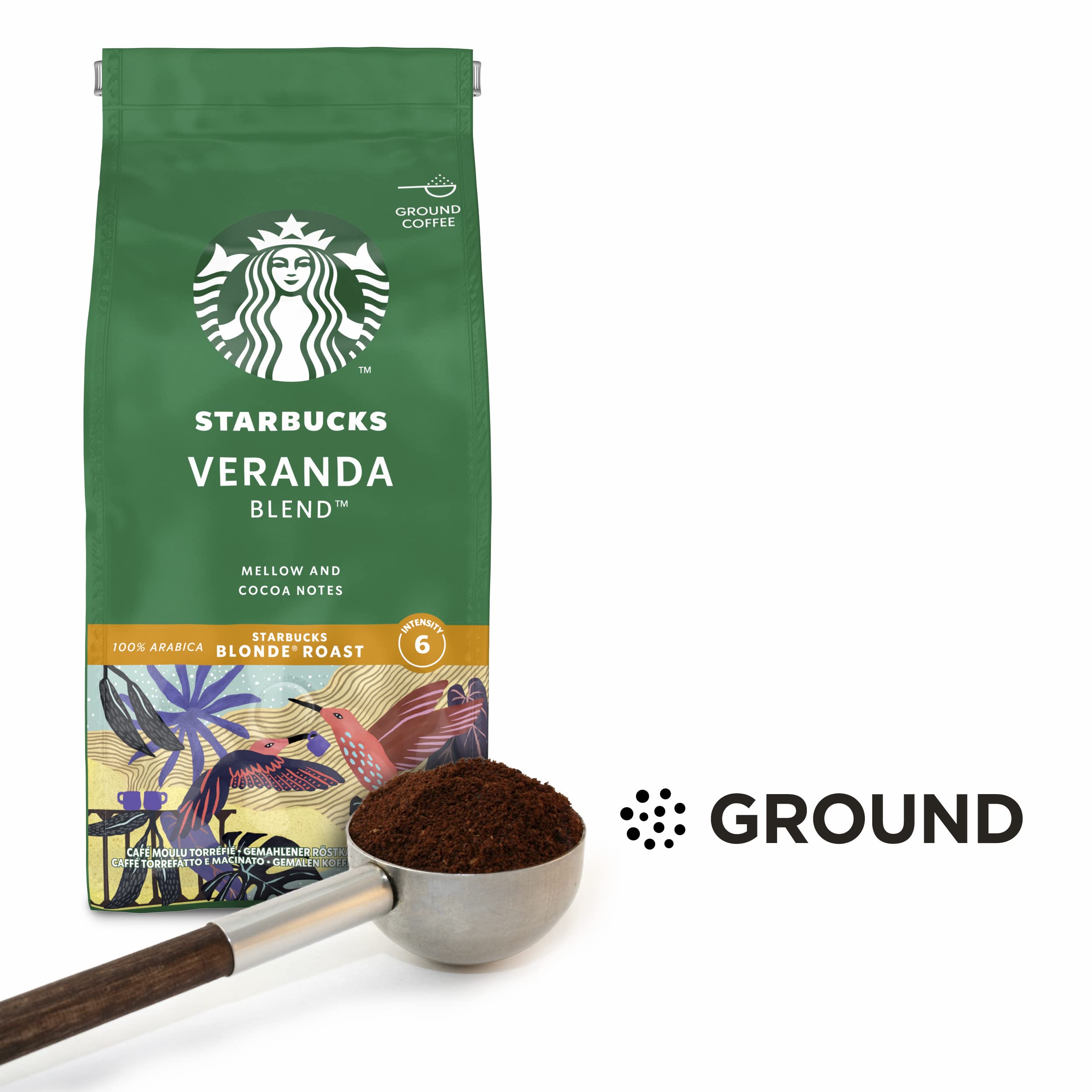 STARBUCKS Veranda Blend Blonde Roast Ground Coffee, 200g (Pack of 6)