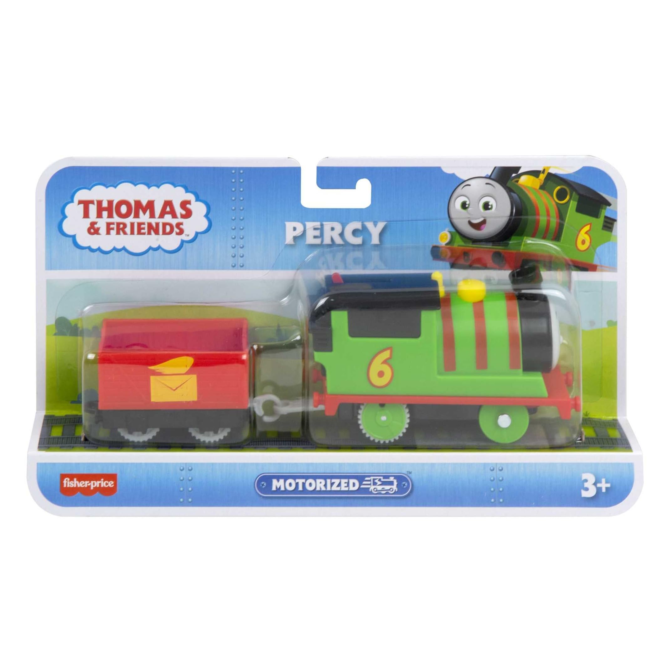 Thomas & Friends Percy Motorized Battery-Powered Train Engine with Tender - Ages 3+ 6