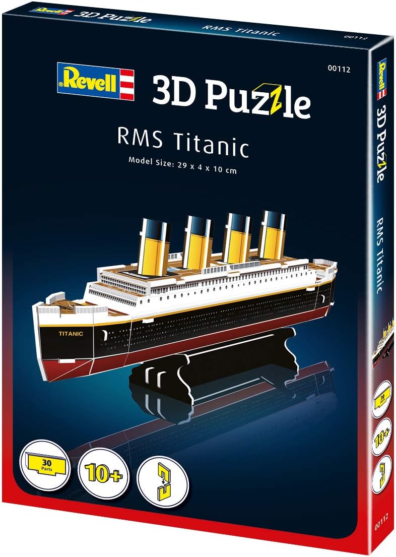 Revell 3D Puzzle RMS Titanic Model Kit - 30-Piece Building Set for Ages 3+ 6