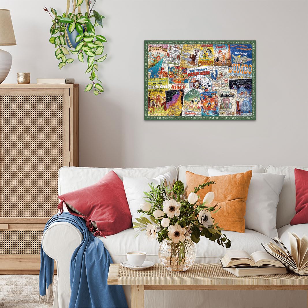 Ravensburger Disney Vintage Classic Movie Posters 1000 Piece Jigsaw Puzzle - Family Puzzle for Adults & Kids 12+