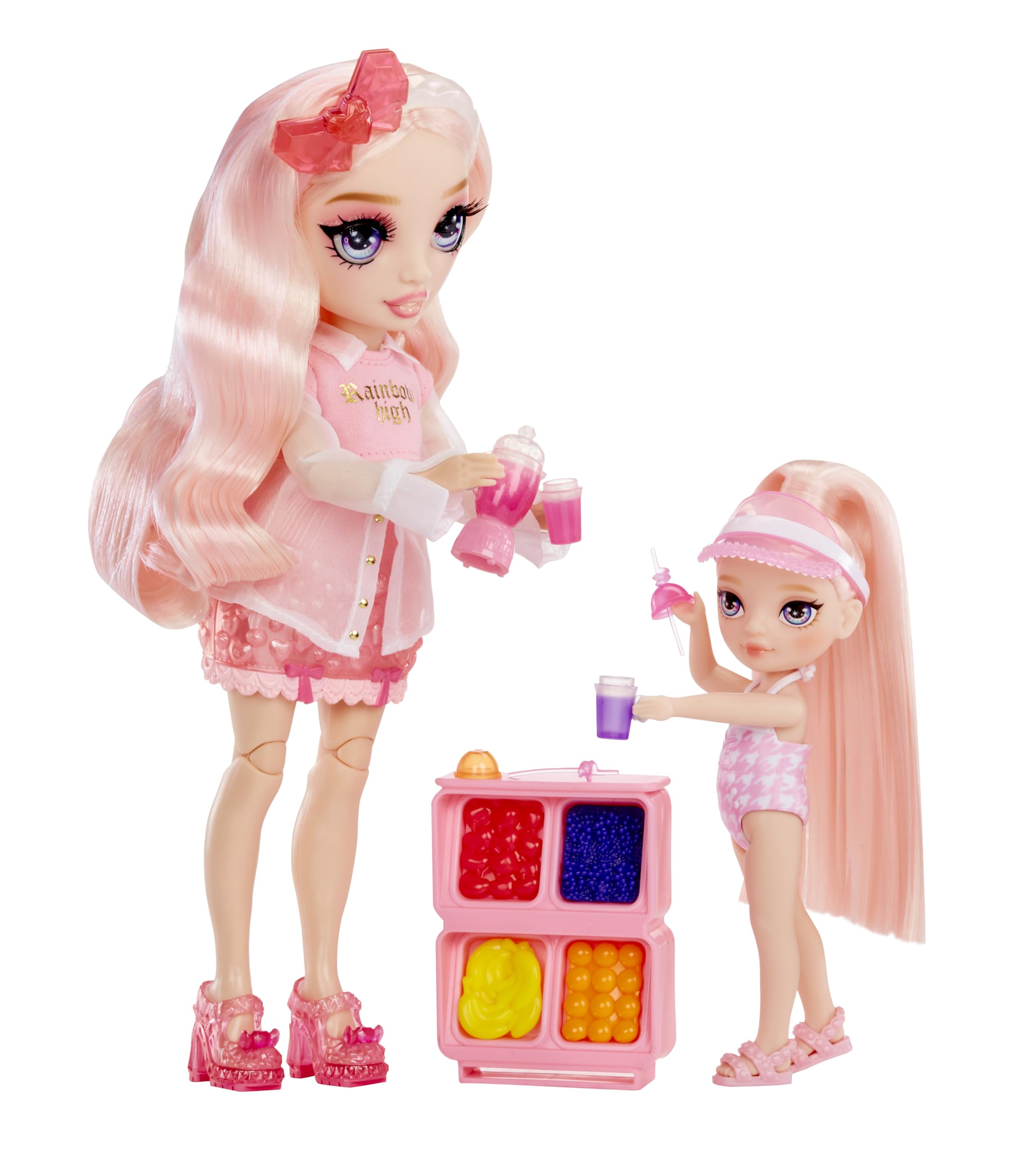 Rainbow High Littles Pool Day with Blush Playset - 14 cm Doll & Pool with Slide 4