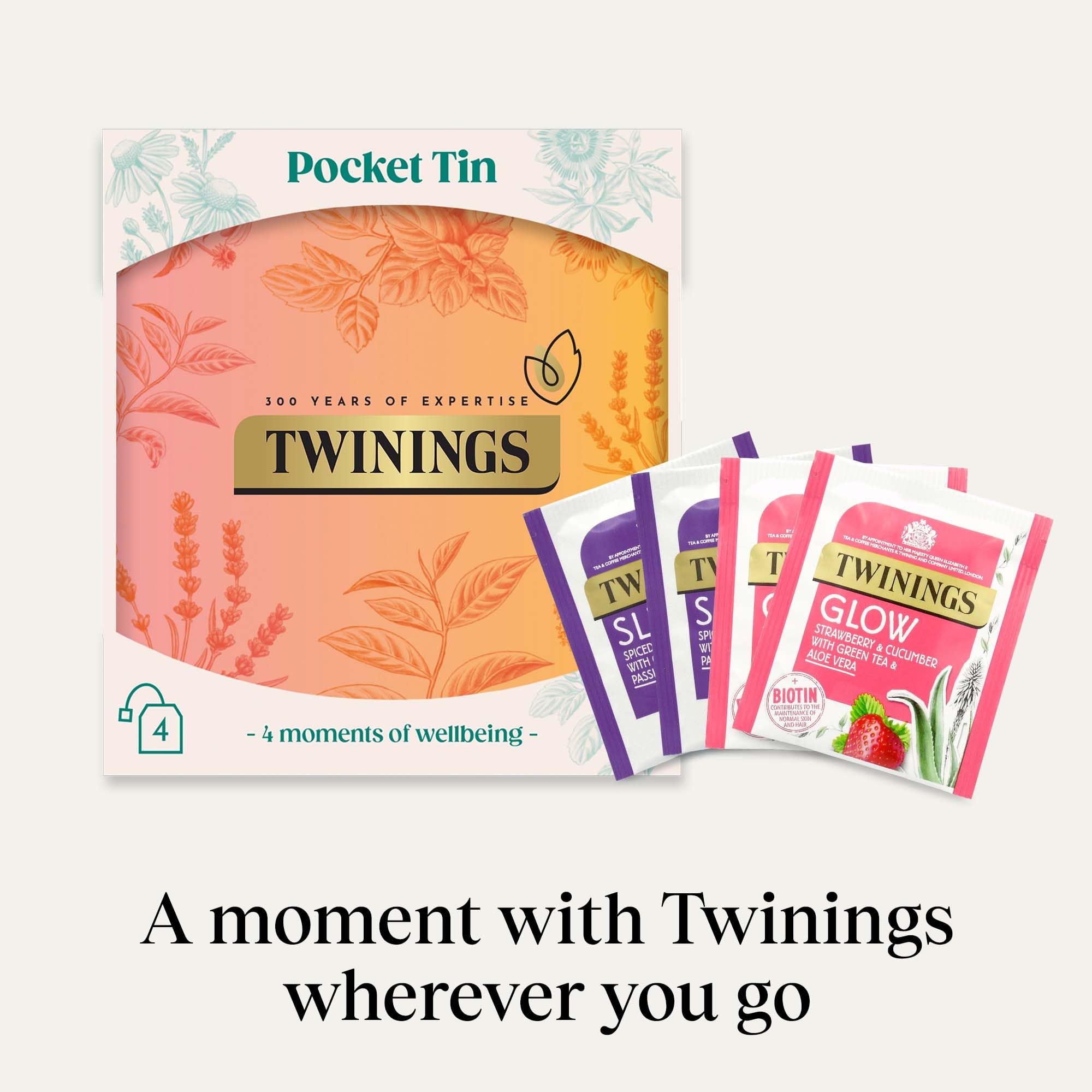 Twinings Festive Limited Edition Pocket Tea Tin with Superblends Sleep & Glow 4