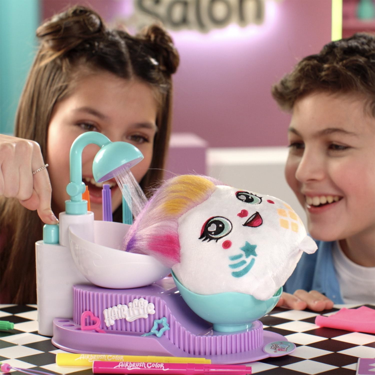 Canal Toys Airbrush Plush Hair'iffic Salon Ultimate Custom Plush Makeover Kit 8