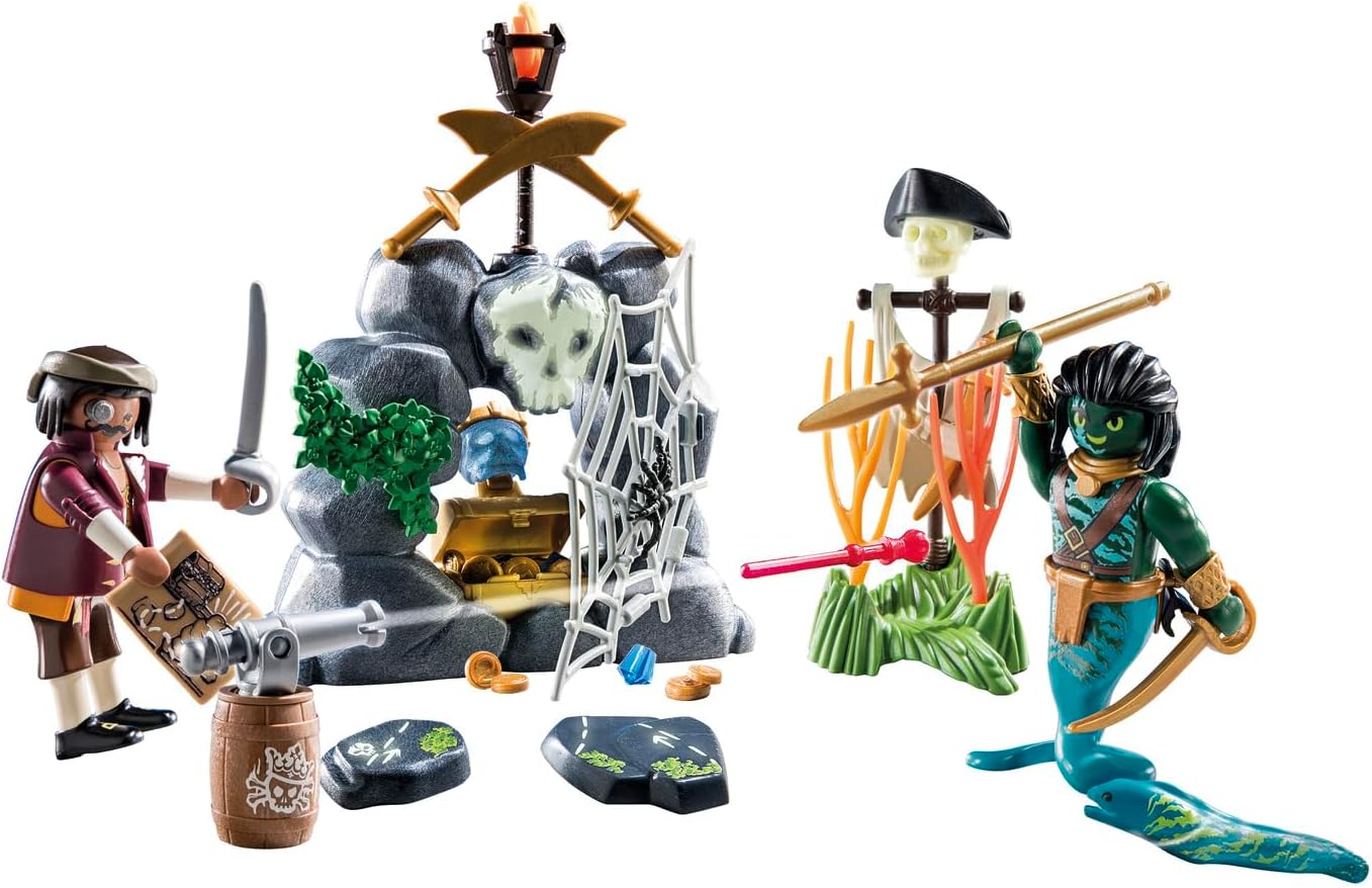 Playmobil Pirates: Pirate vs. Deeper – Treasure Hunt Playset for Kids 4+ 5