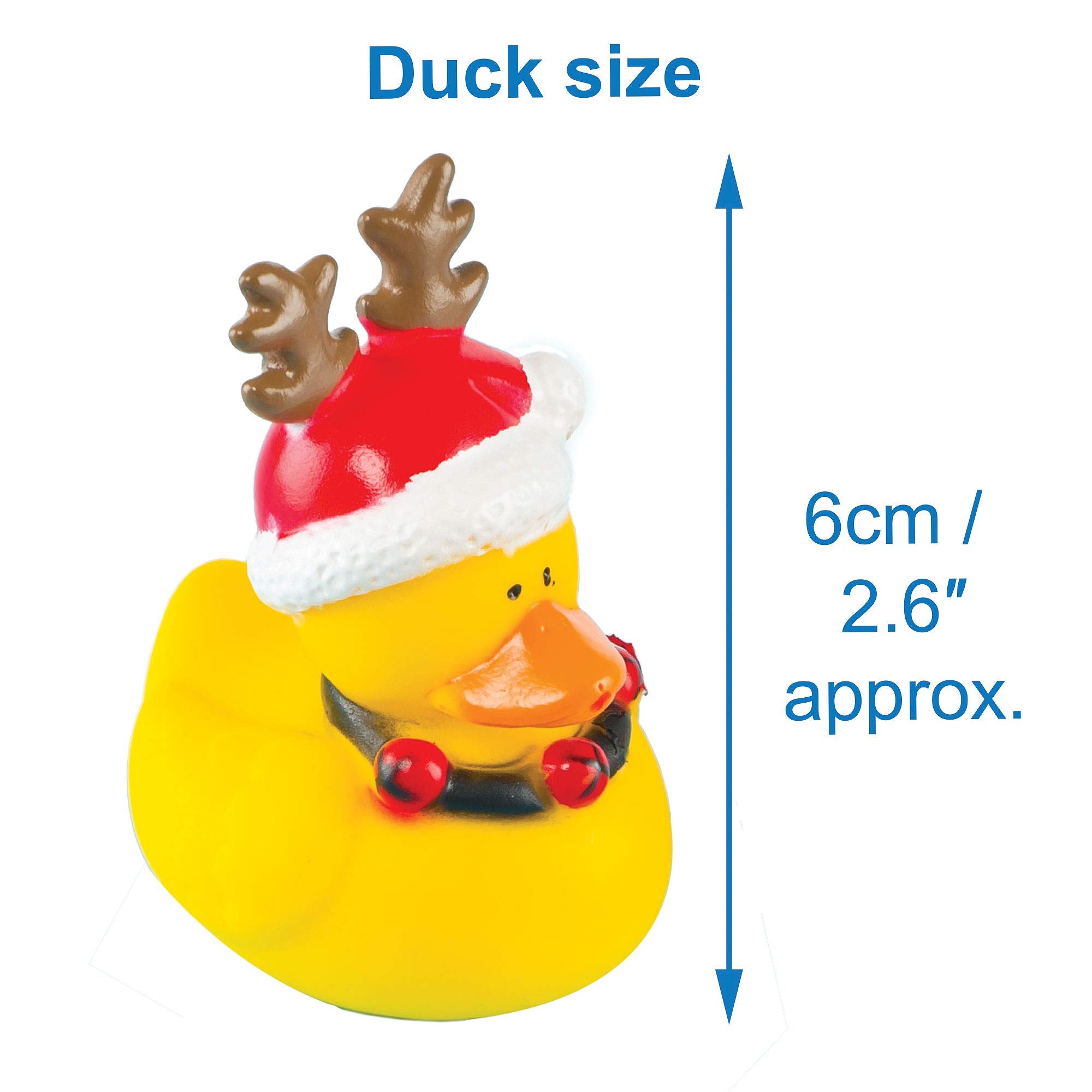 Baker Ross Funky Christmas Ducks - Pack of 4, Festive Bath Toys & Party Bag Fillers 5