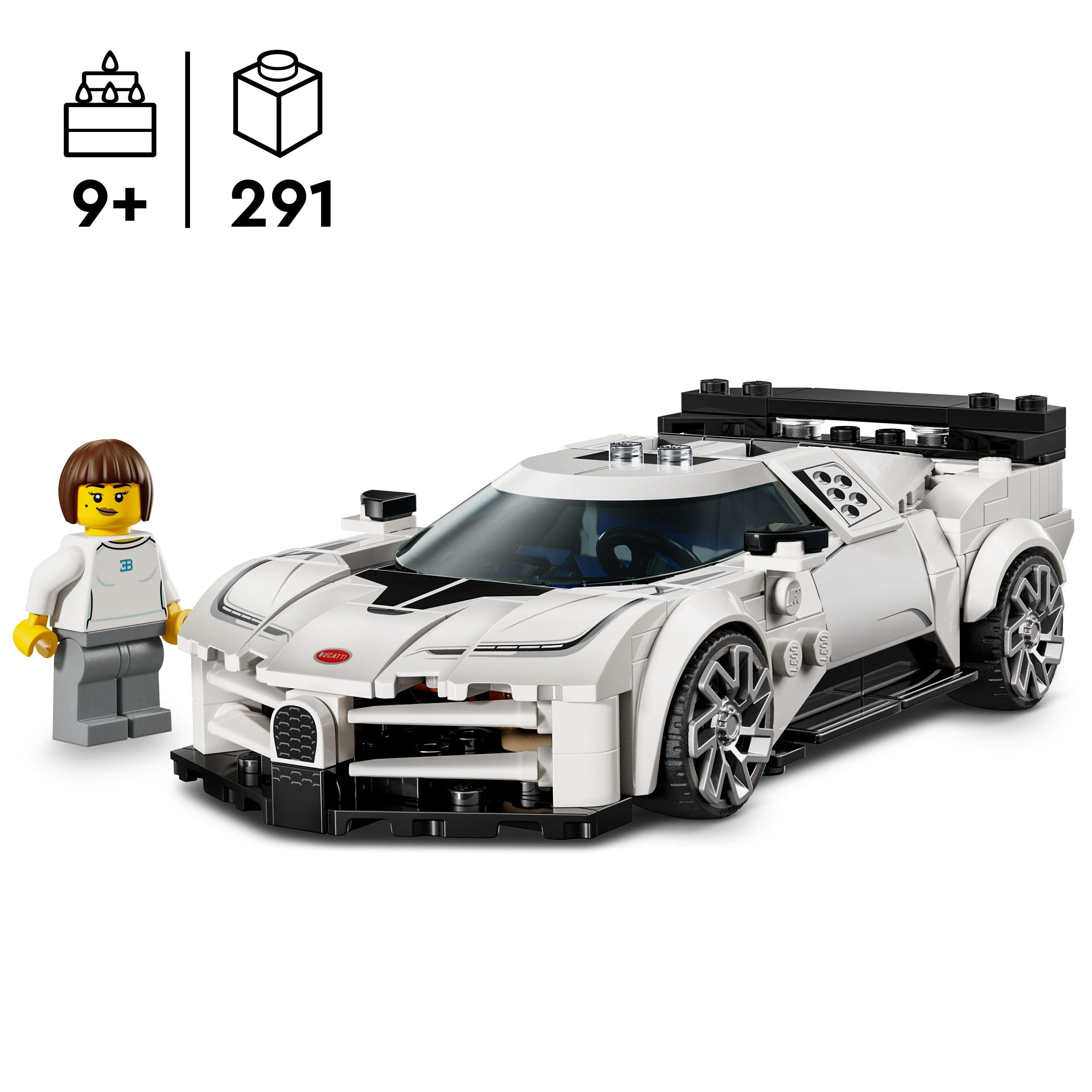 LEGO Speed Champions Bugatti Centodieci Hyper Sports Car Toy - Building Set for 9+
