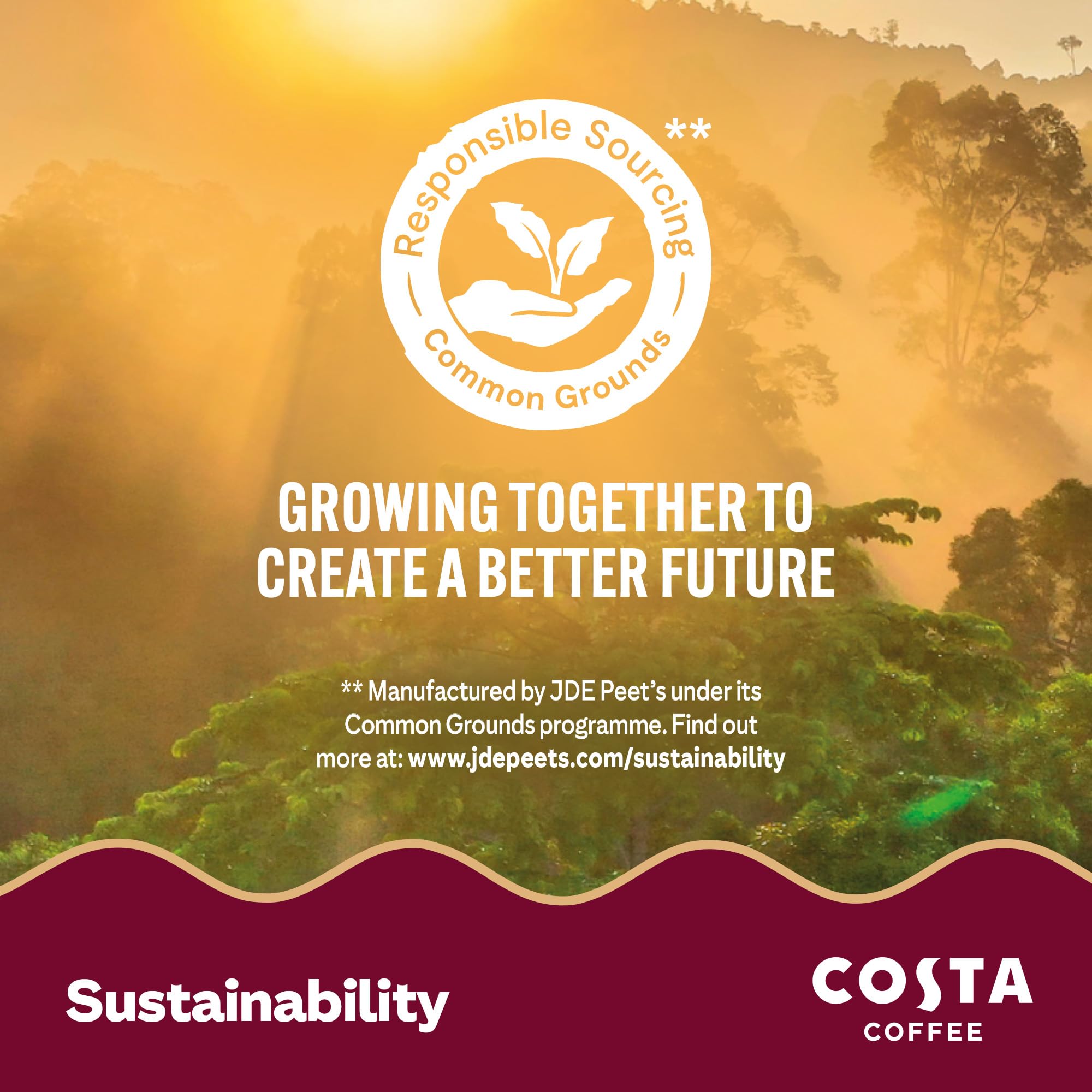 Costa Dark Intense Roast Aluminium Coffee Pods (Pack of 10, 100 Total) - Fortuna Model - Compatible with NespressoⓇ* Original & L’OR Barista 5