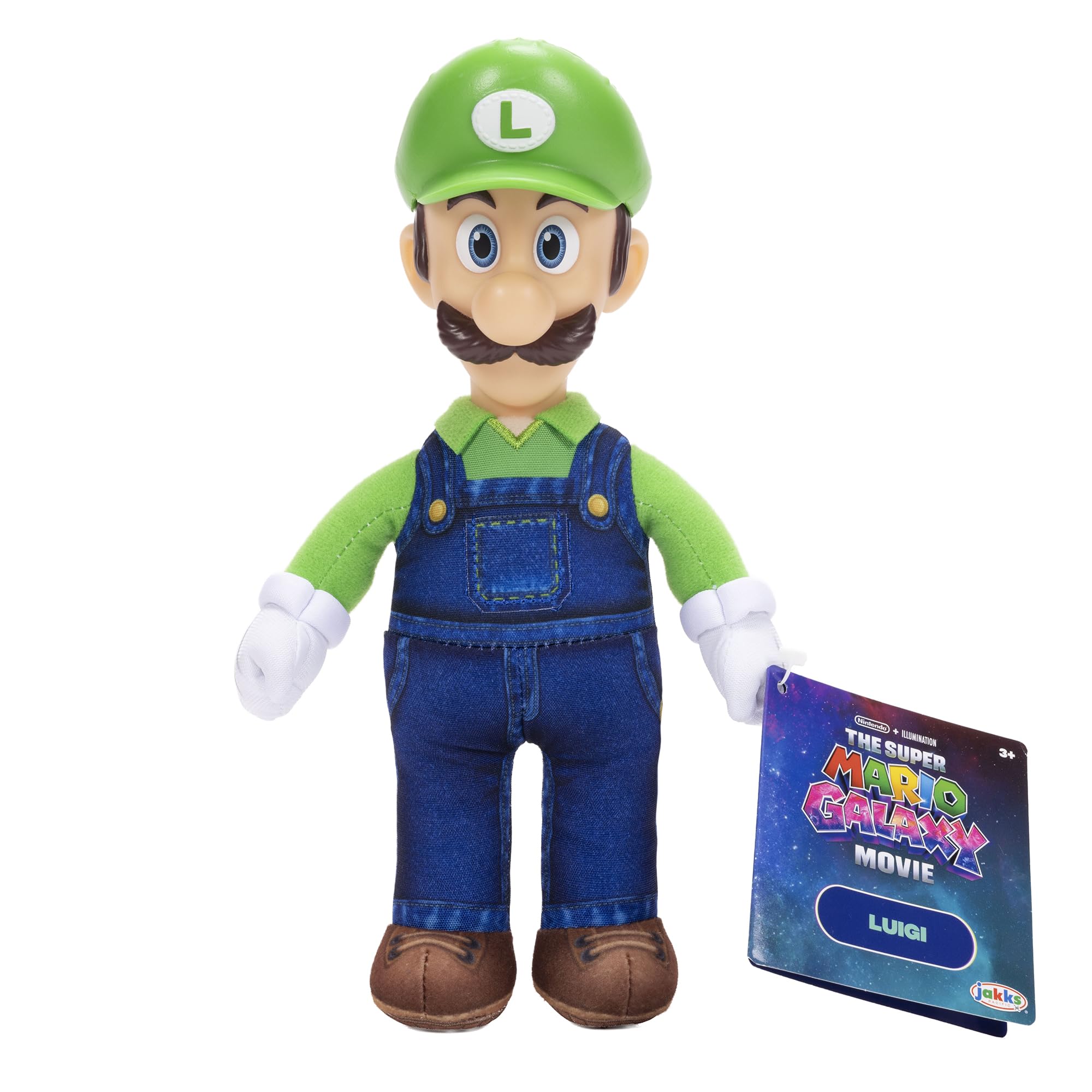 THE SUPER MARIO BROS. MOVIE Luigi Jumbo Roto Plush - 14.96 inches | Ages 3+ | Standard Edition