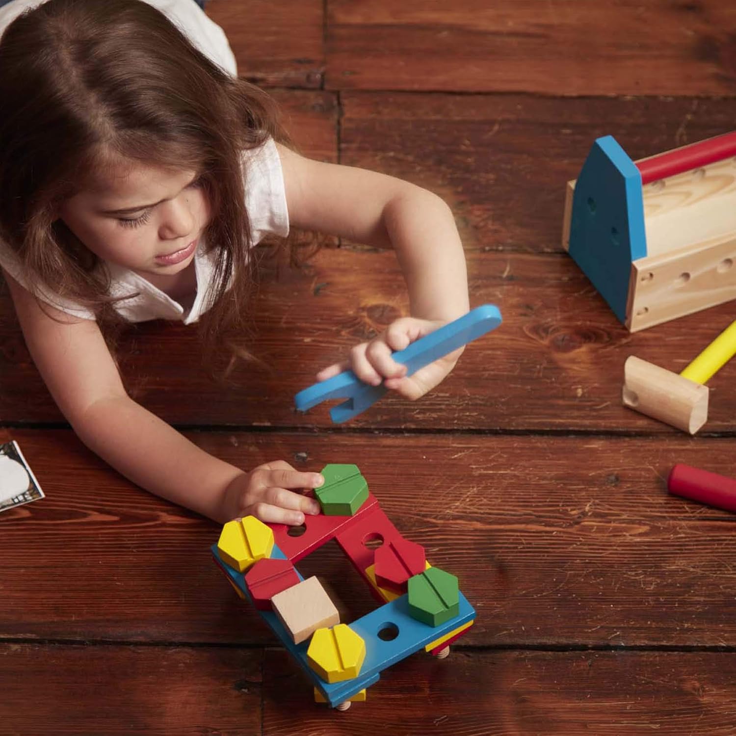 Melissa & Doug Take-Along Tool Kit - 24-Piece Wooden Pretend Play Set for Ages 3+ 3