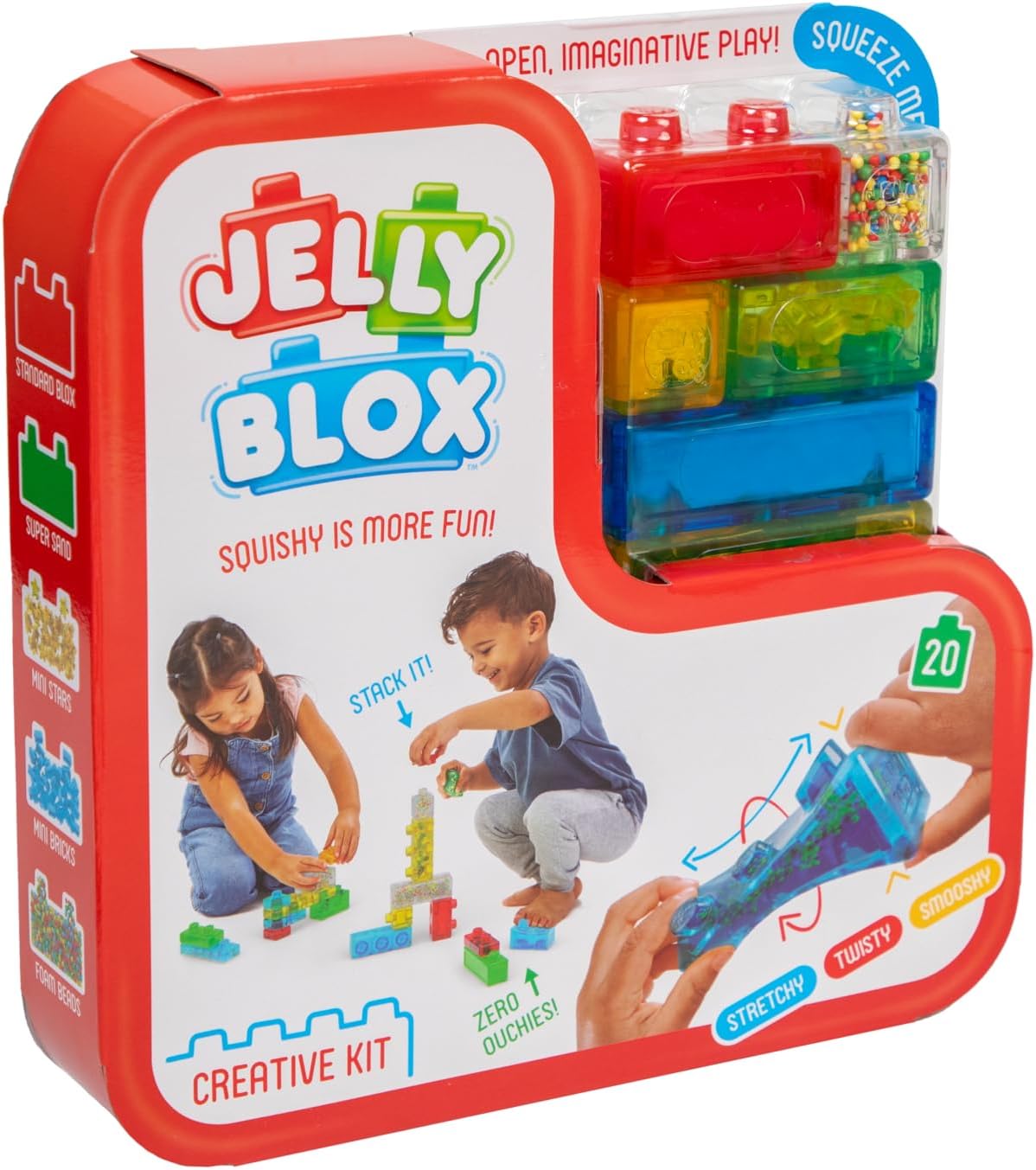 Jelly Blox Creative Kit - Squishy Building Blocks for Toddlers 2+ 4