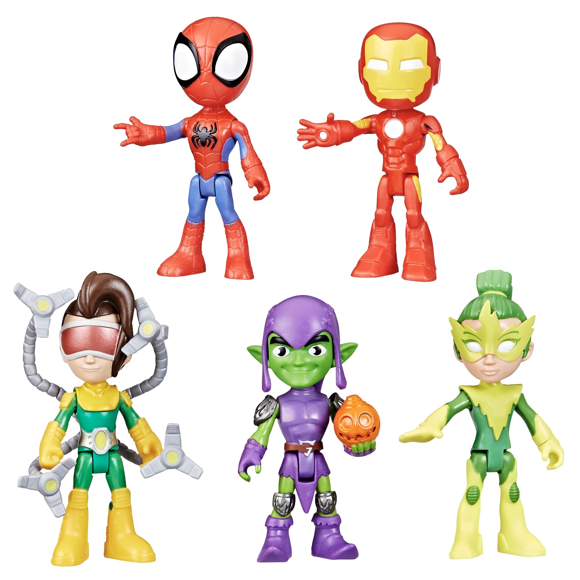 Marvel Spidey and His Amazing Friends Friends & Foes Pack - 5-Pack Poseable Action Figures for Kids
