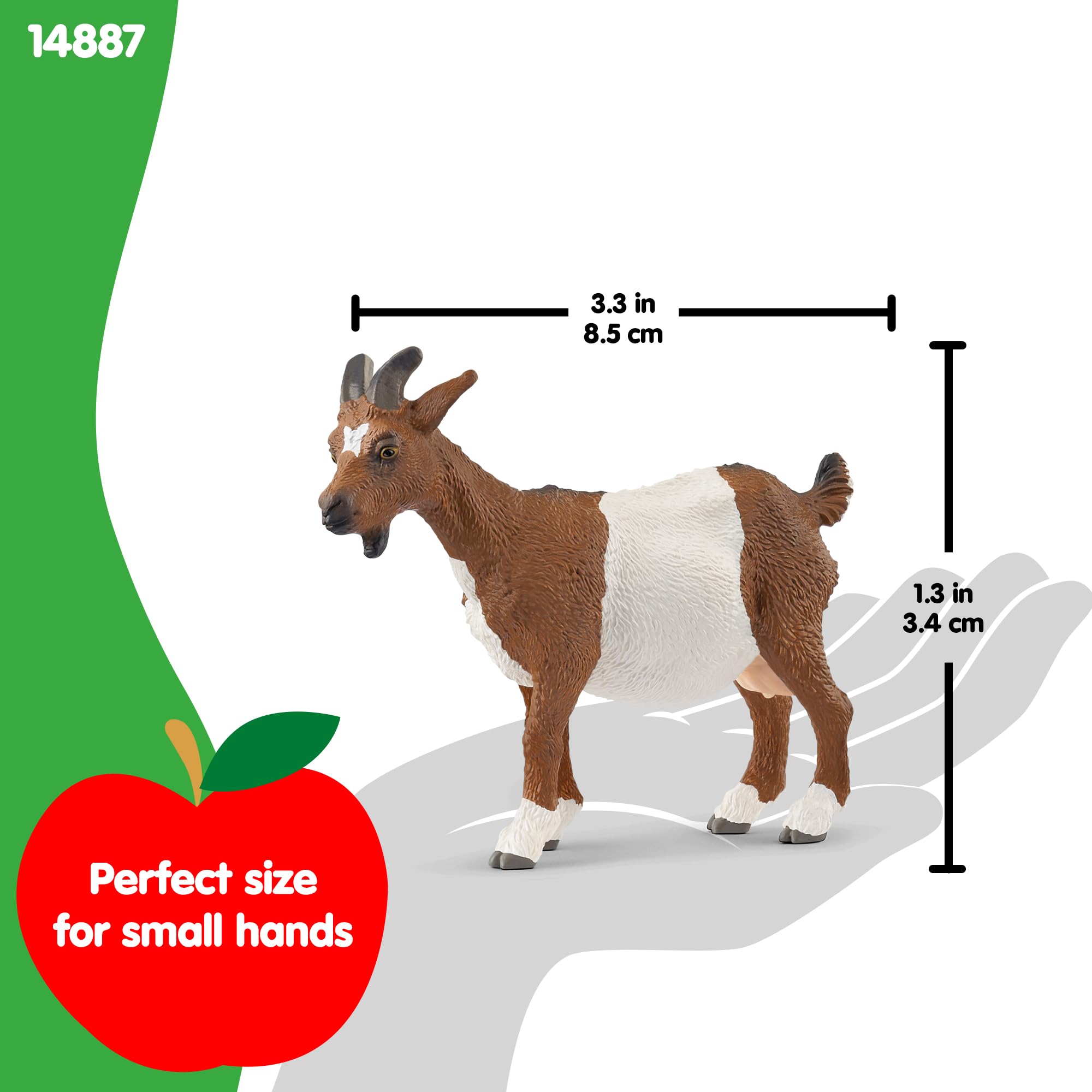 Schleich 14887 Goat - Realistic Farm World Figurine for Imaginative Play, 8 x 8 x 7 cm 6