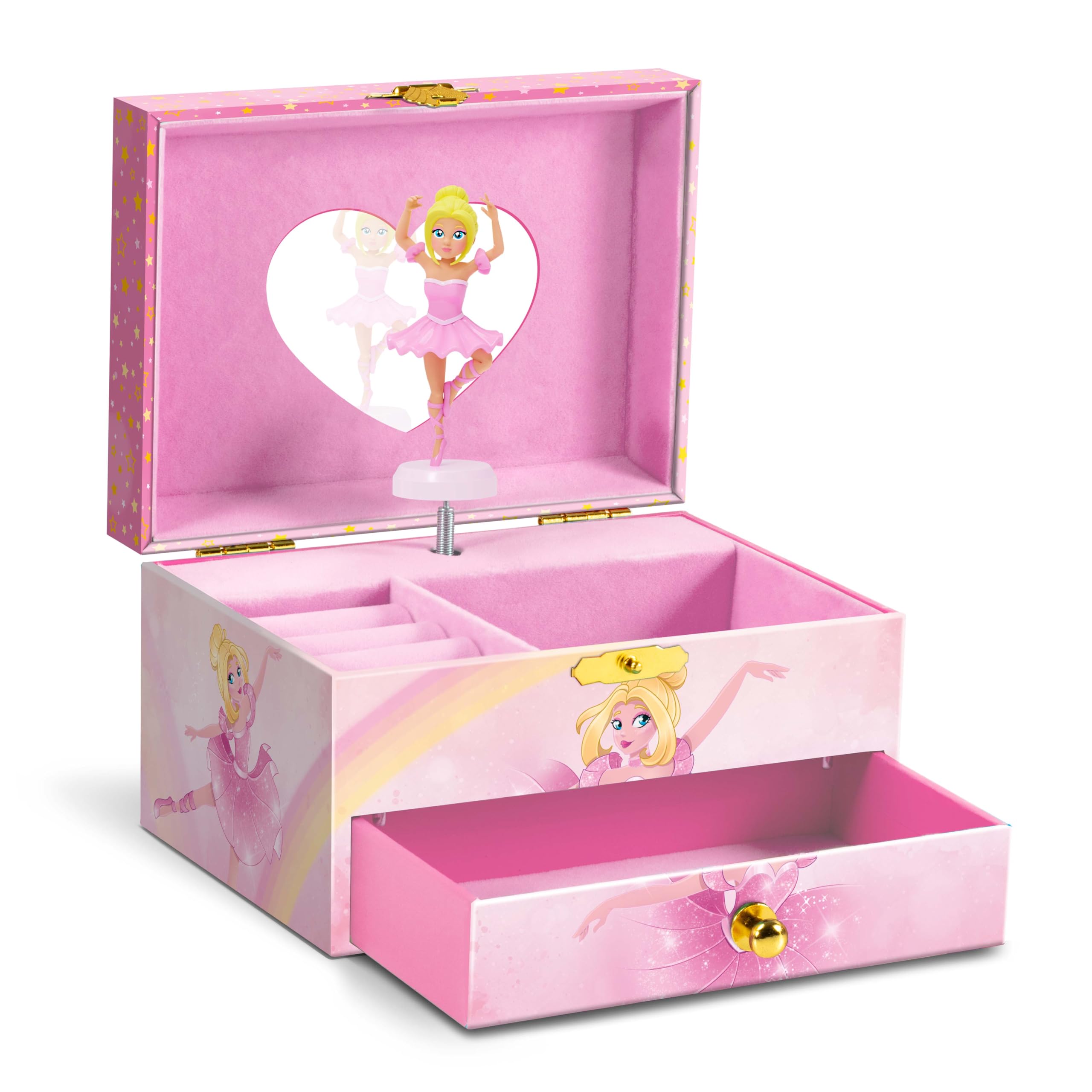 CRAZE Ballerina Music Box Jewelry Box with Spinning Dancer and Melody 6