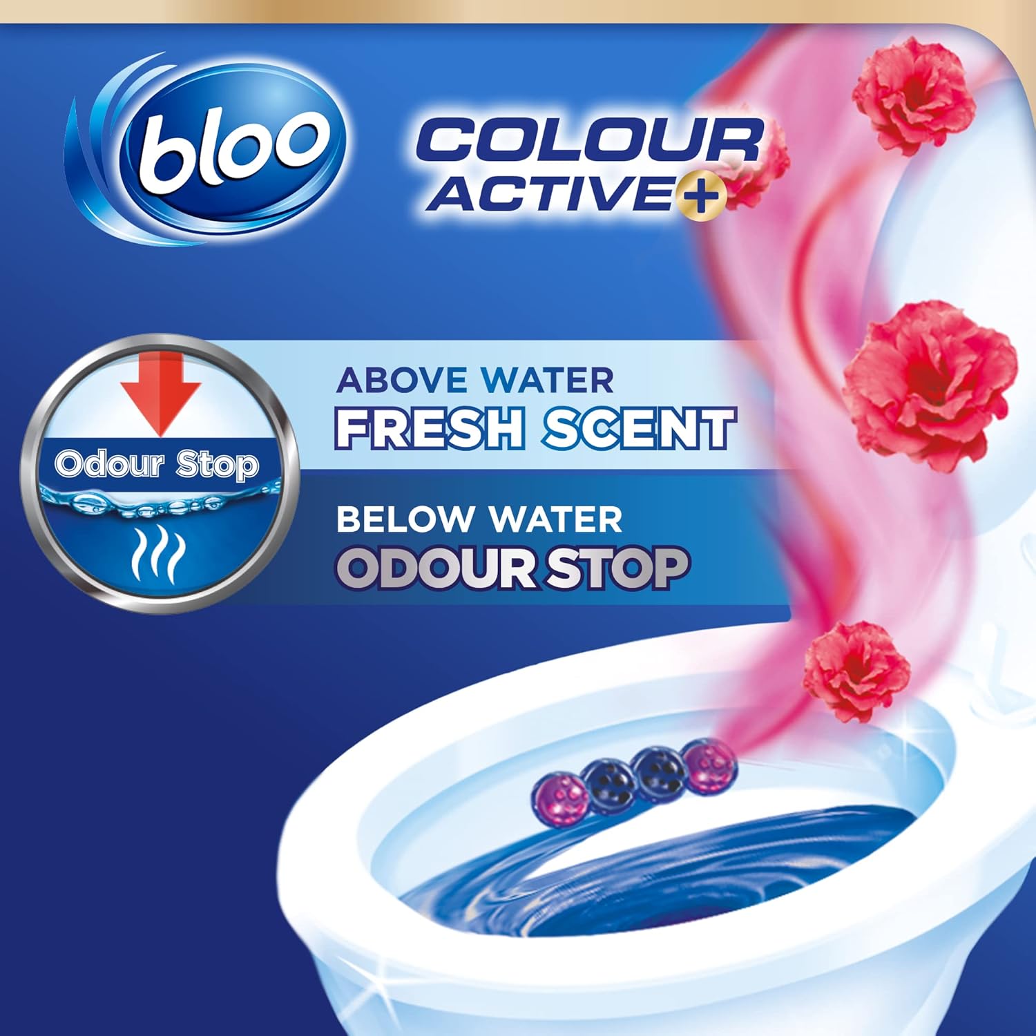 Bloo - Colour Active Fresh Flowers Toilet Rim Block 50g 4